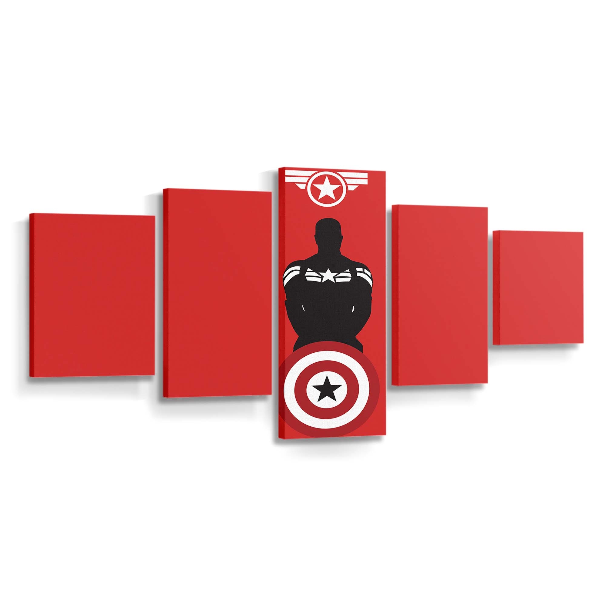Captain Amerika Minimal Leinwandbild - Marvel Wanddeko