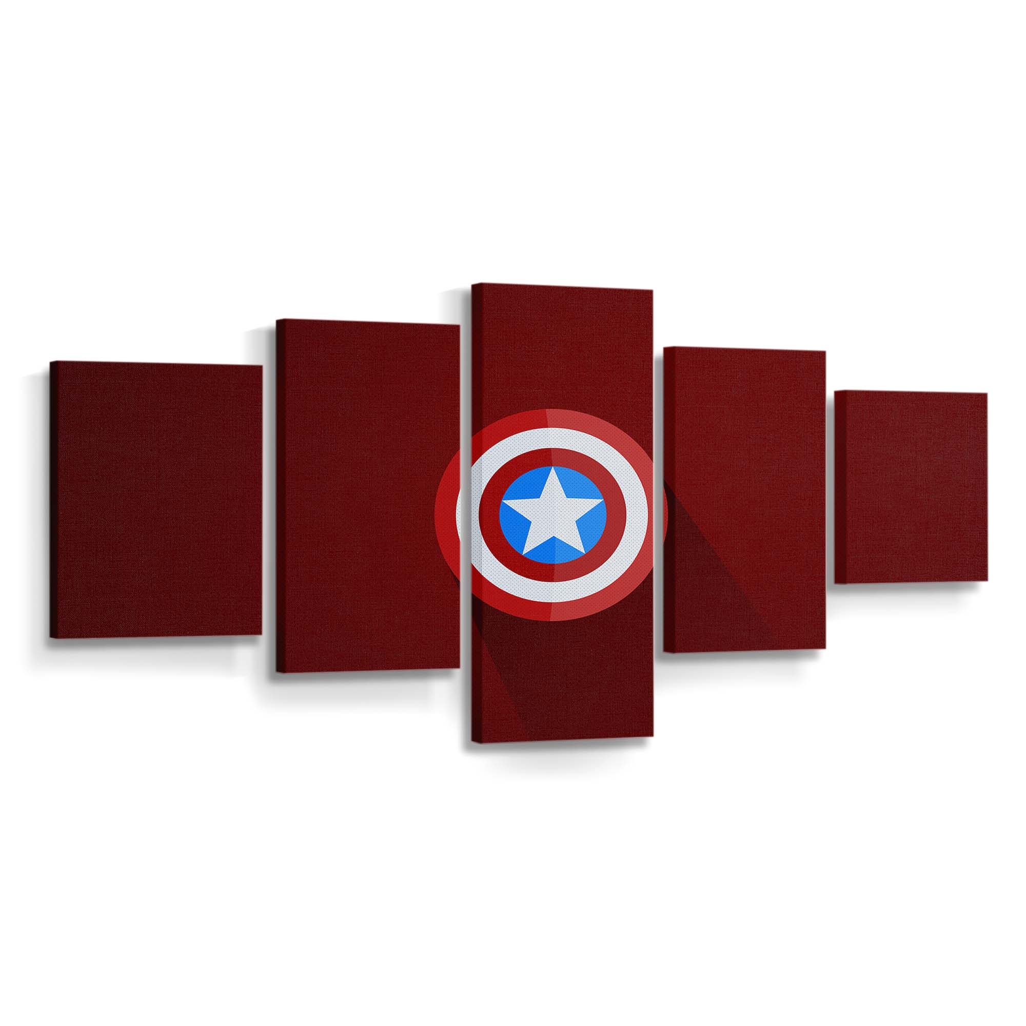 Captain Amerika Minimal-Logo Leinwandbild - Marvel Wanddeko