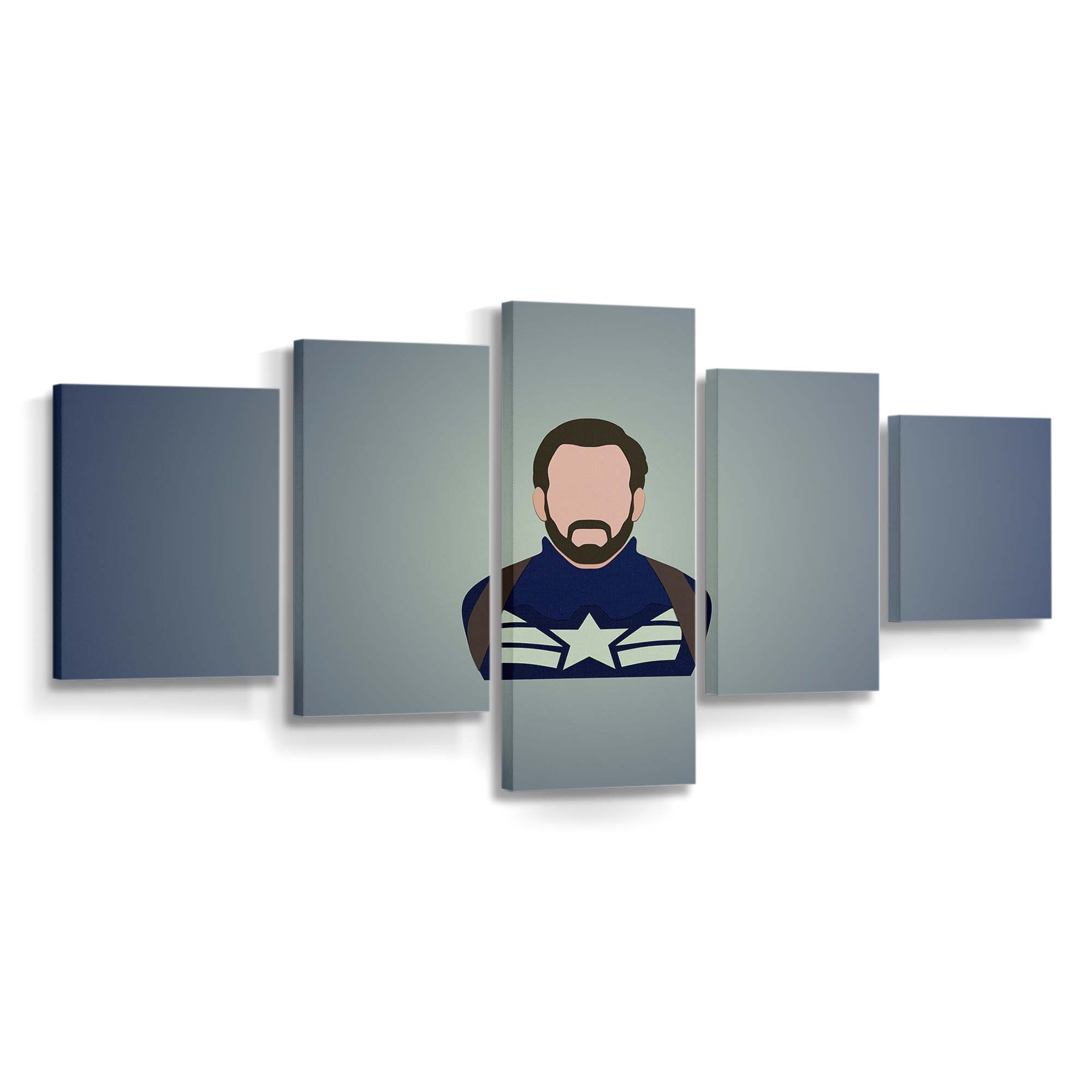 Captain Amerika Minimalismus 4 Leinwandbild - Marvel Wanddeko