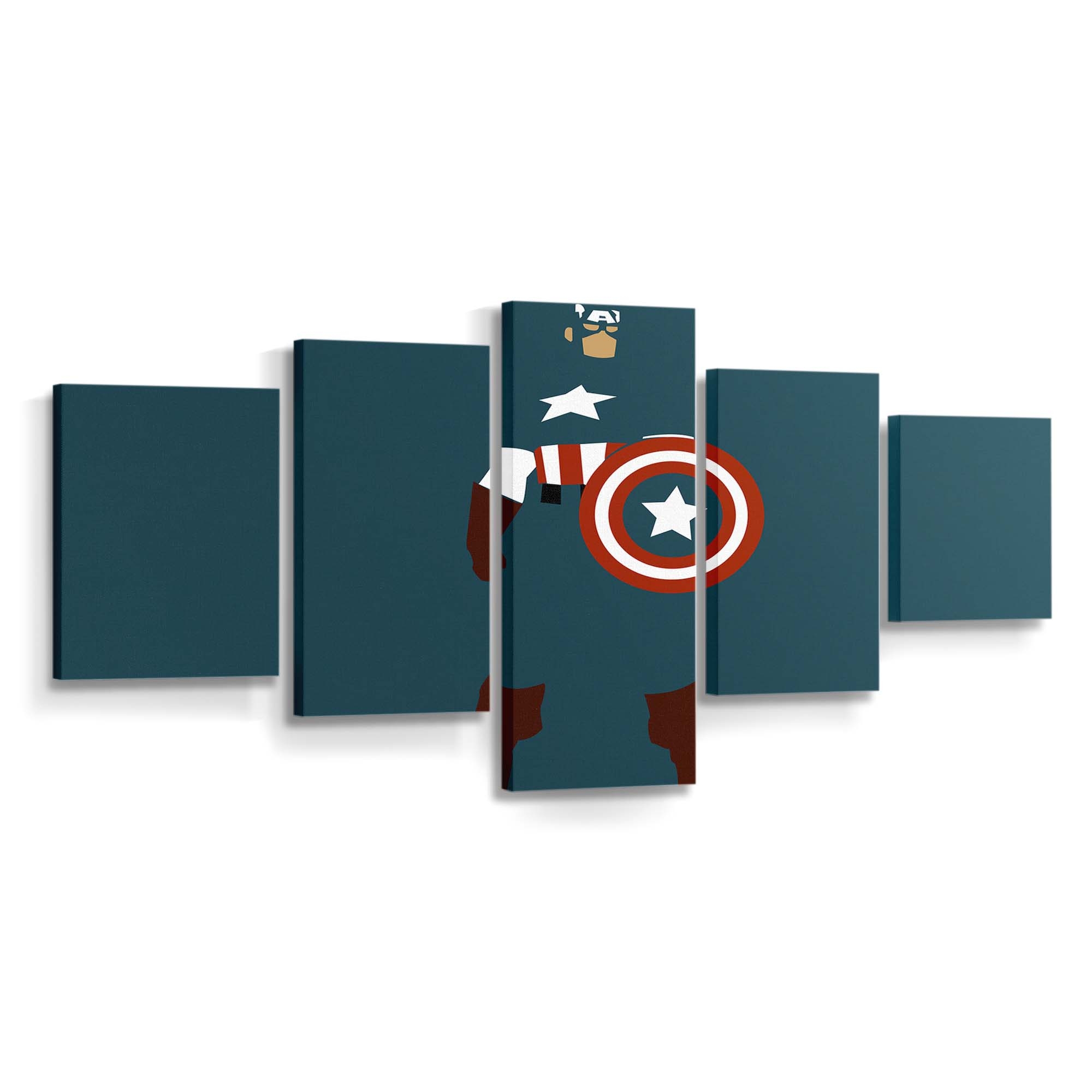 Captain Amerika Minimalismus 6 Leinwandbild - Marvel Wanddeko