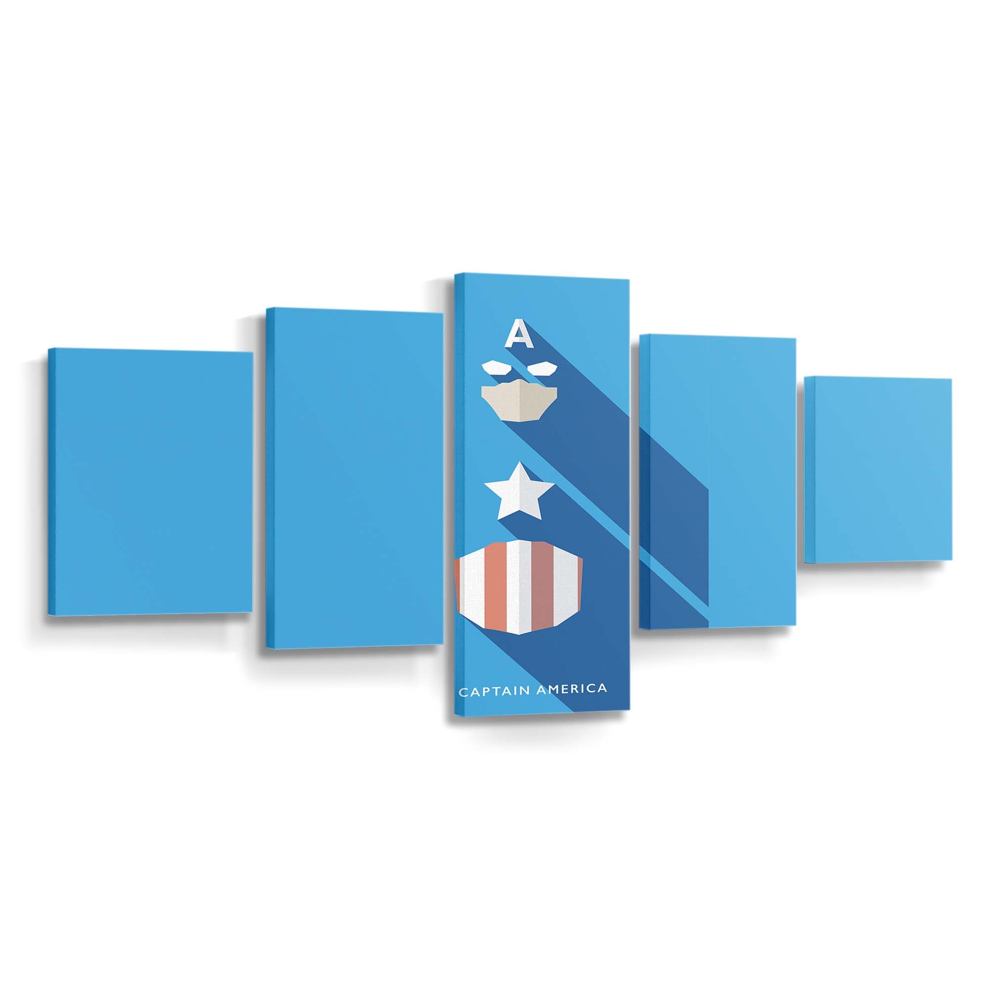 Captain Amerika Minimalistisch Leinwandbild - Marvel Wanddeko