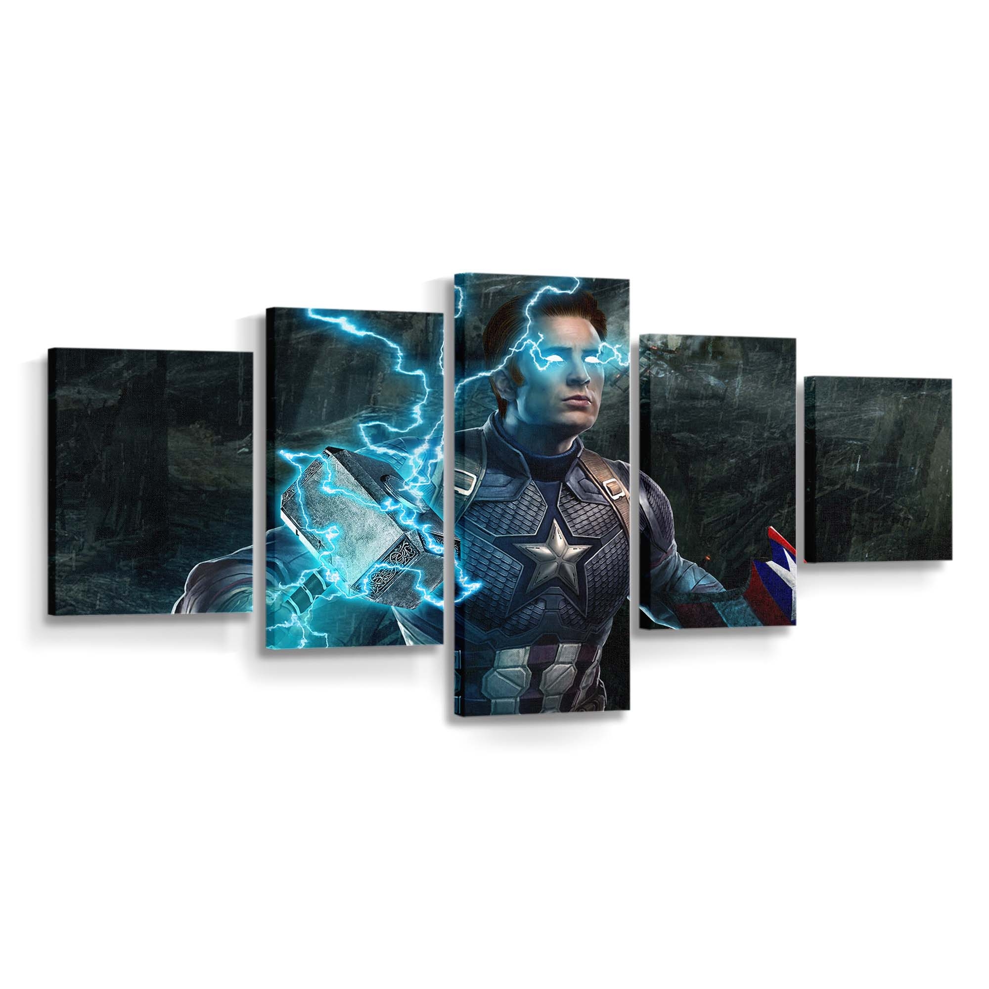 Captain Amerika Mjolnir Avengers Endgame Leinwandbild - Marvel Wanddeko