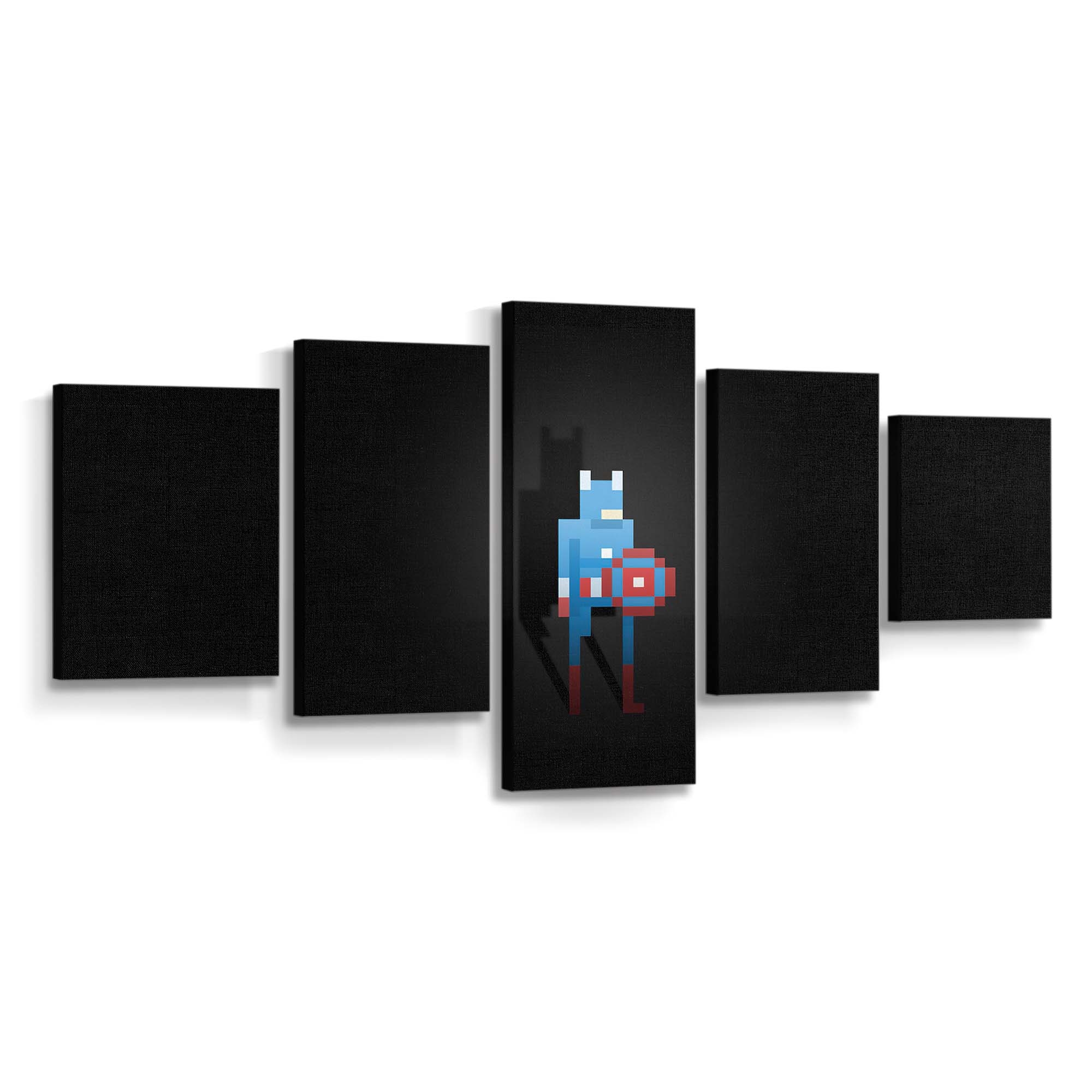 Hauptmann Amerika Pixel Kunst Leinwandbild - Marvel Wanddeko