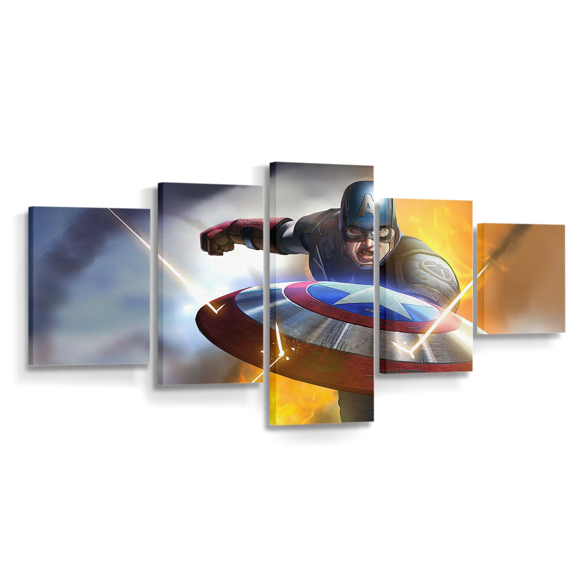 Captain Amerikas Schild Held Leinwandbild - Marvel Wanddeko