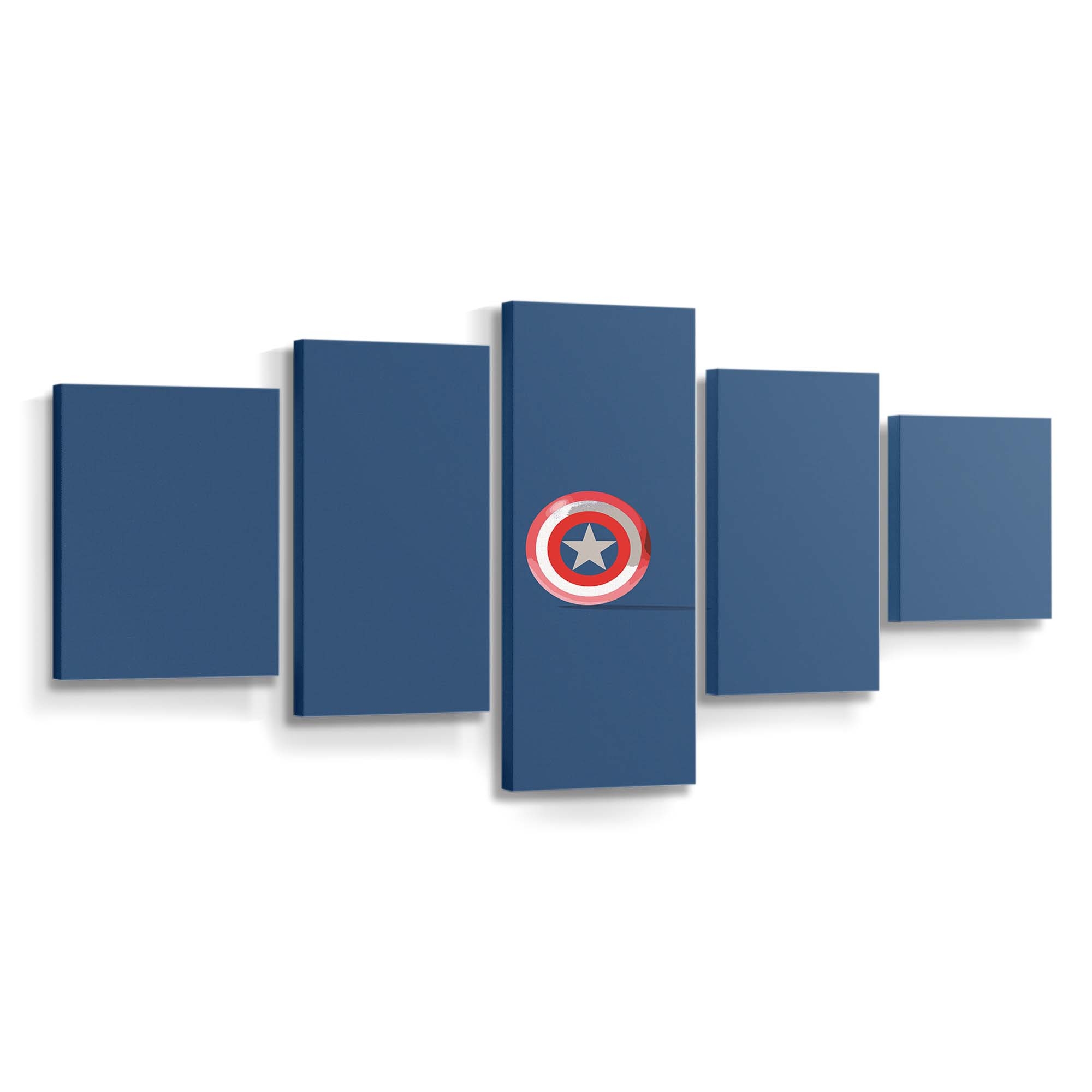 Captain America Schild Minimalismus 2 Leinwandbild - Marvel Wanddeko