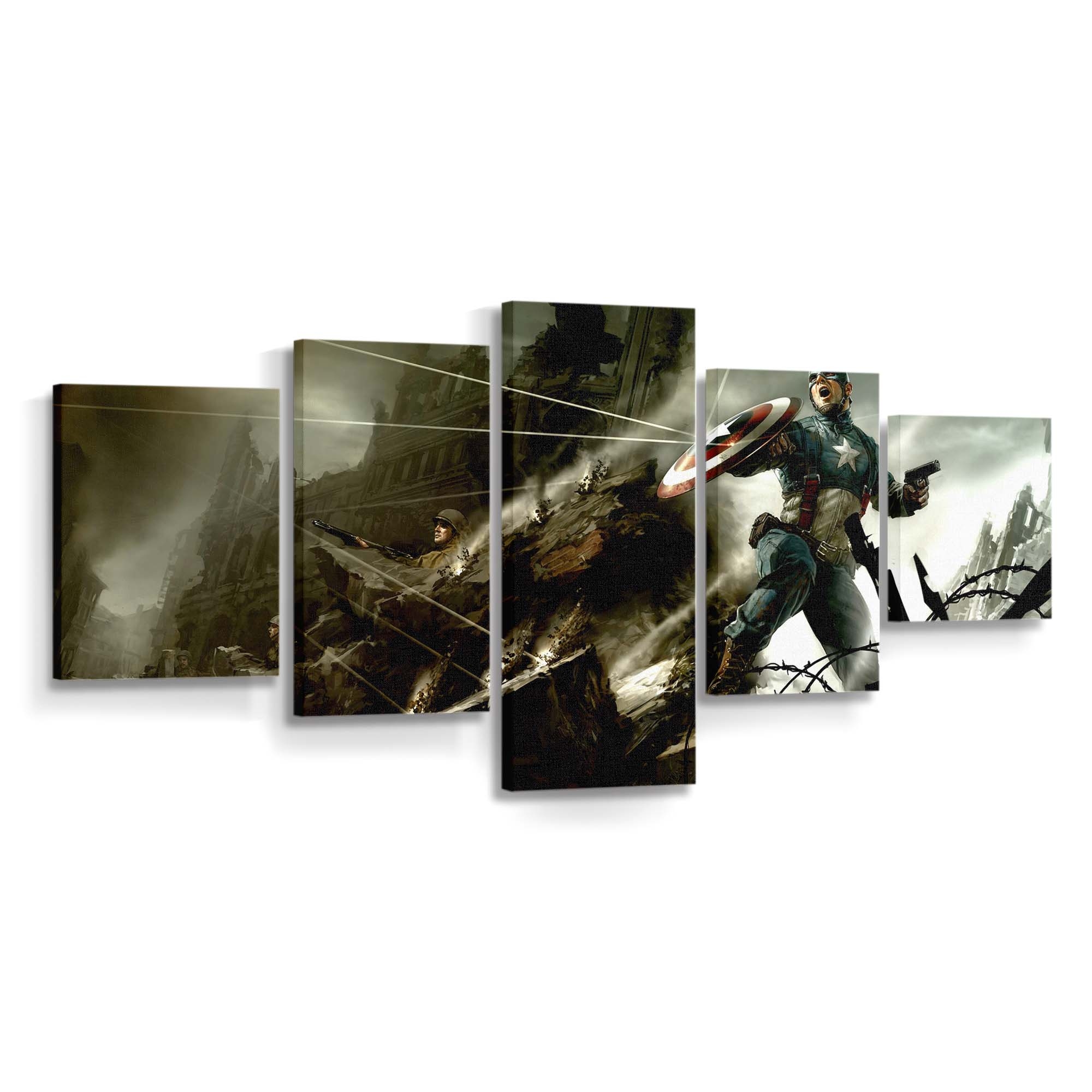 Captain America The First Avenger Artwork Leinwandbild - Marvel Wanddeko