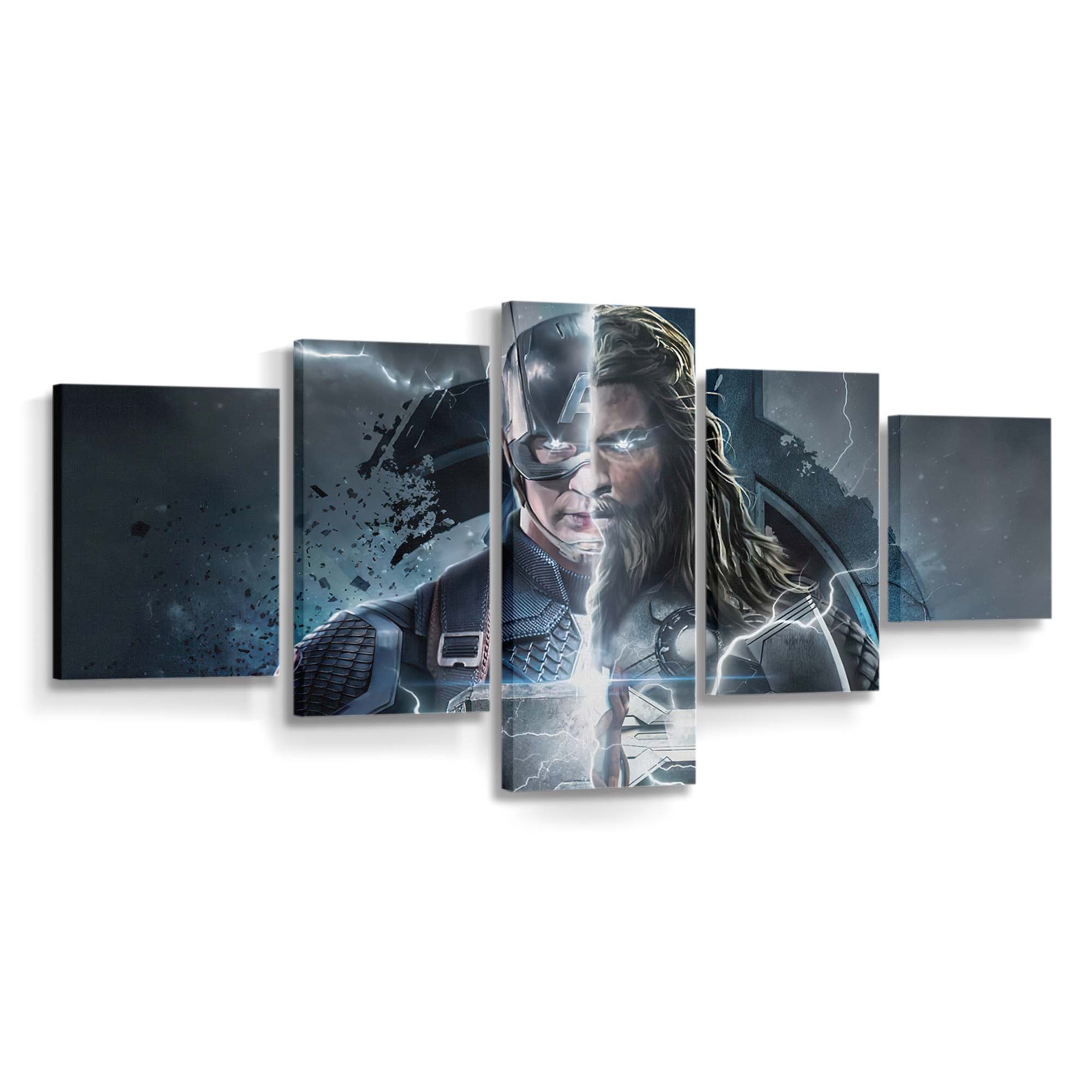 Hauptmann Amerika Thor Leinwandbild - Marvel Wanddeko