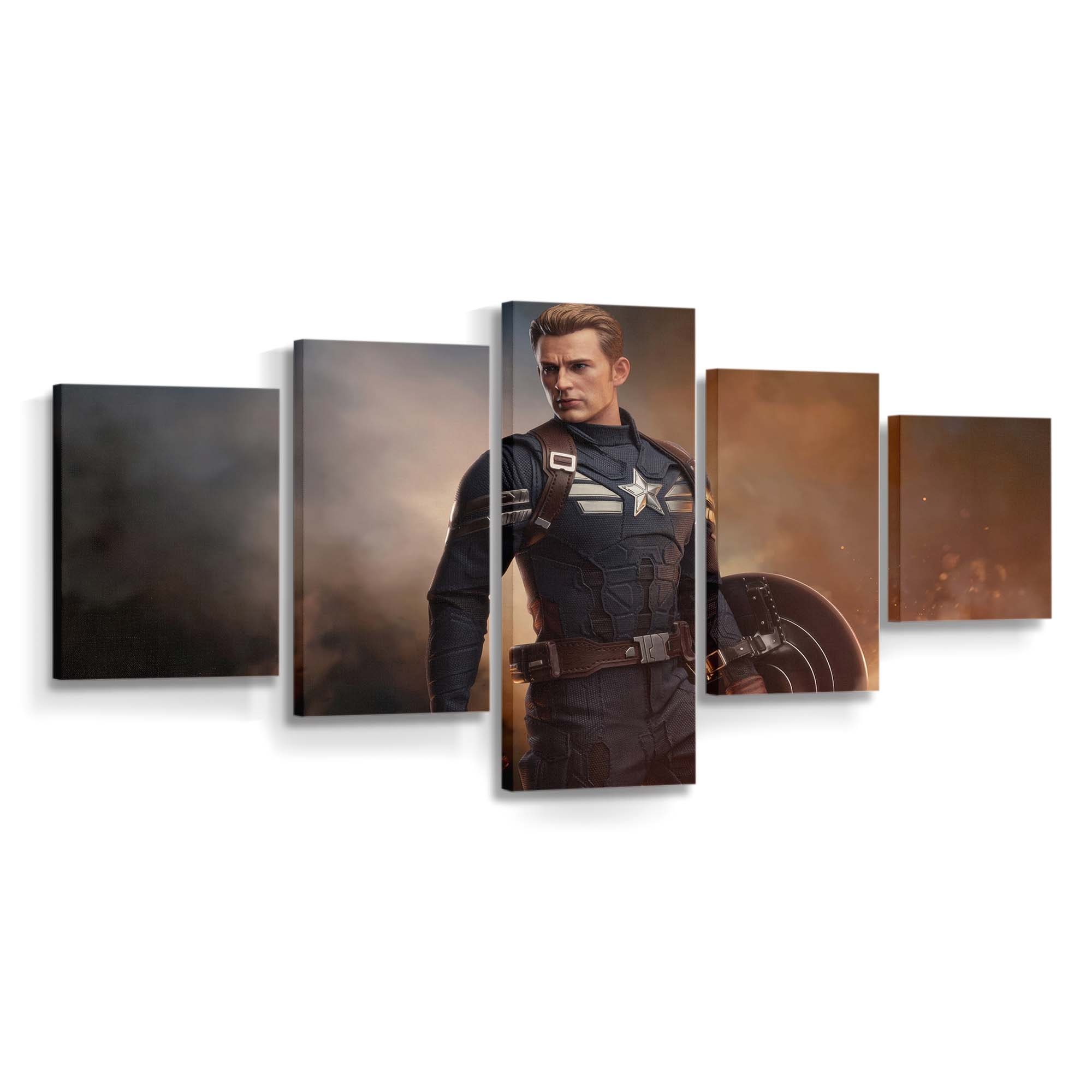 Captain Amerika Unerschütterlicher Heroismus Leinwandbild - Marvel Wanddeko