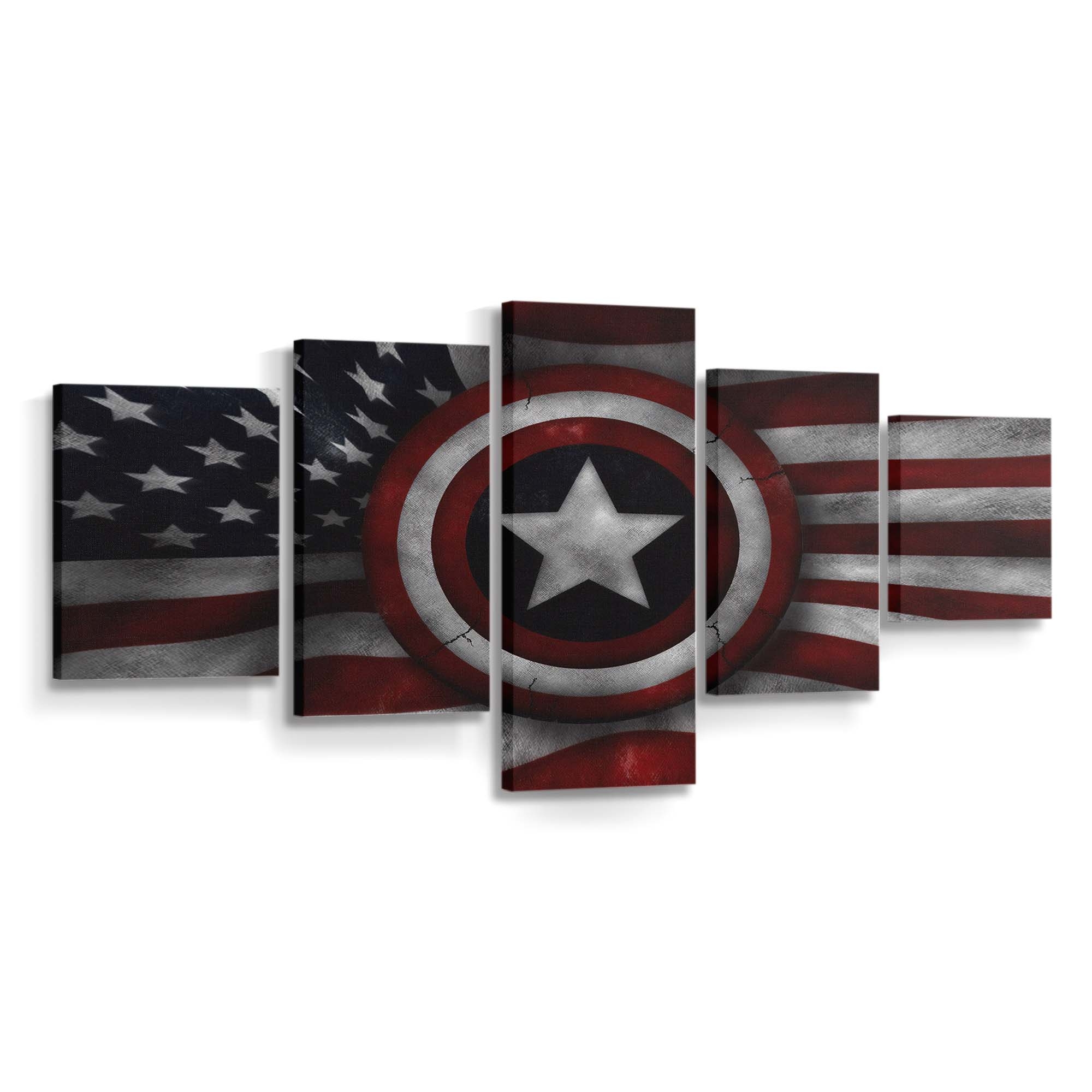 Captain Amerikas Flagge Leinwandbild - Marvel Wanddeko