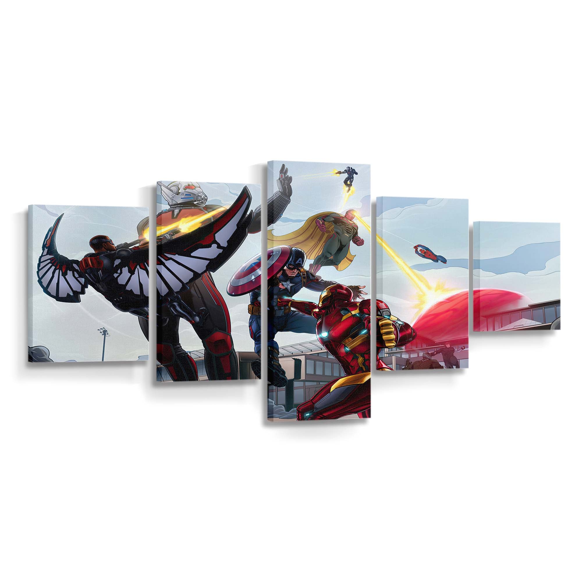 Captain Amerika gegen Eisenmann Leinwandbild - Marvel Wanddeko