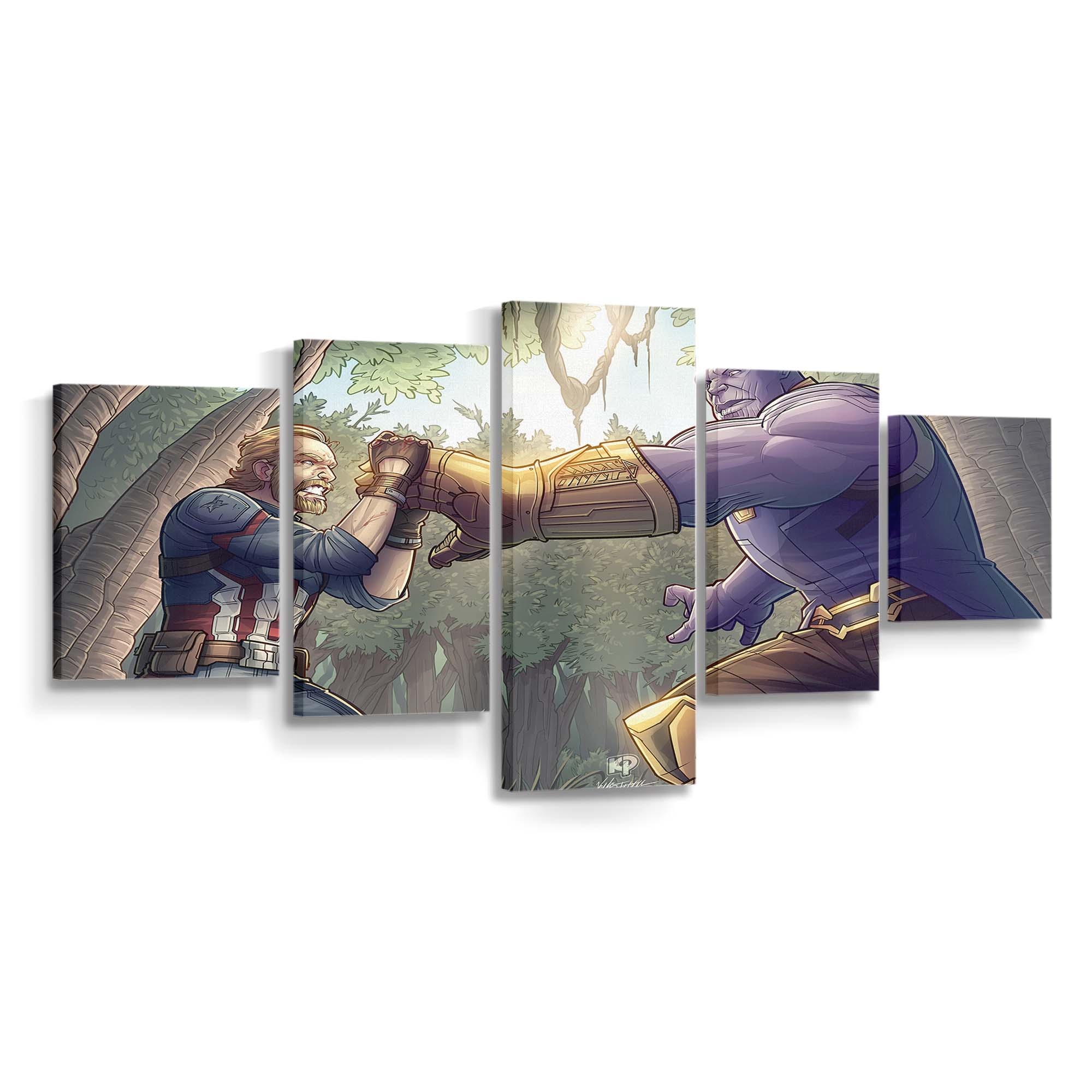 Hauptmann Amerika gegen Thanos 2020 Leinwandbild - Marvel Wanddeko