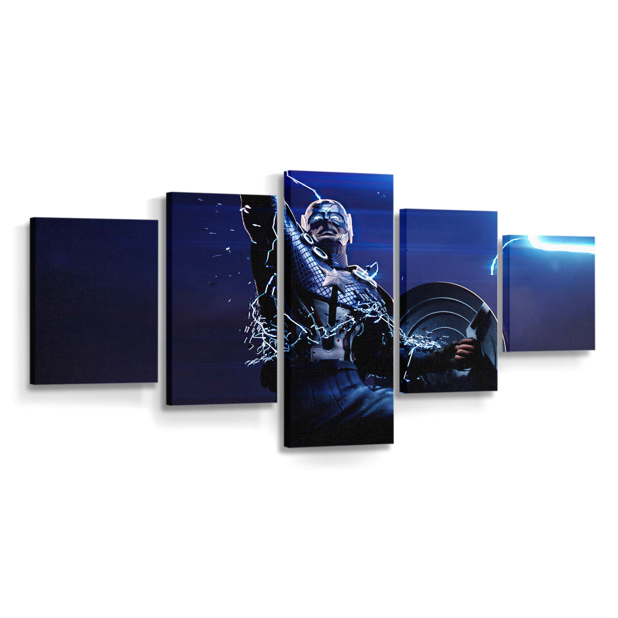 Captain Amerika schwingt Thor Leinwandbild - Marvel Wanddeko