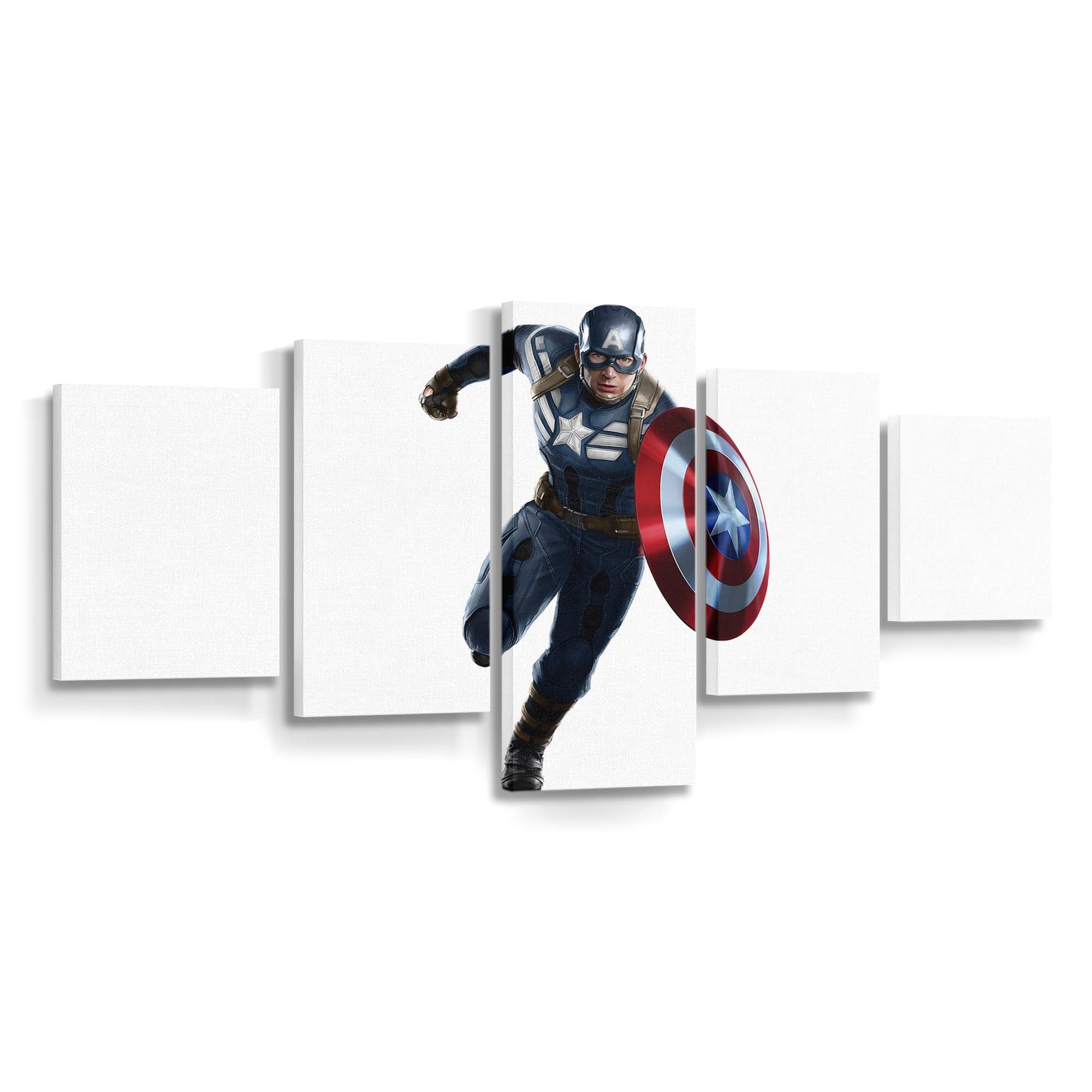 Captain America mit Schild Artwork Leinwandbild - Marvel Wanddeko