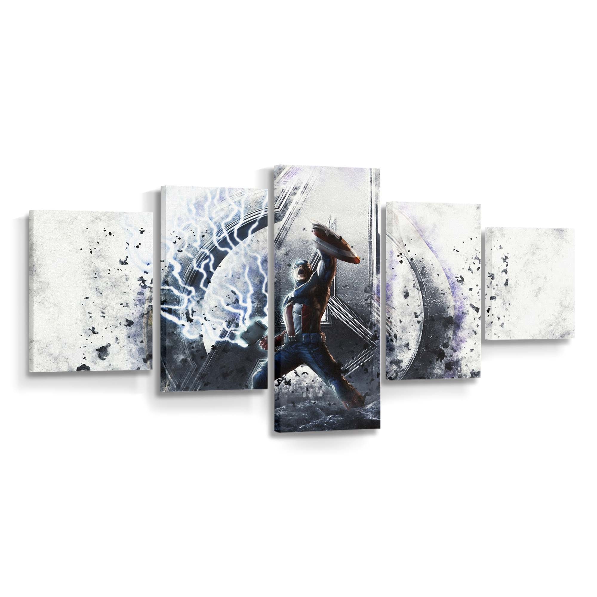 Captain Amerika Würdig Kunst Leinwandbild - Marvel Wanddeko