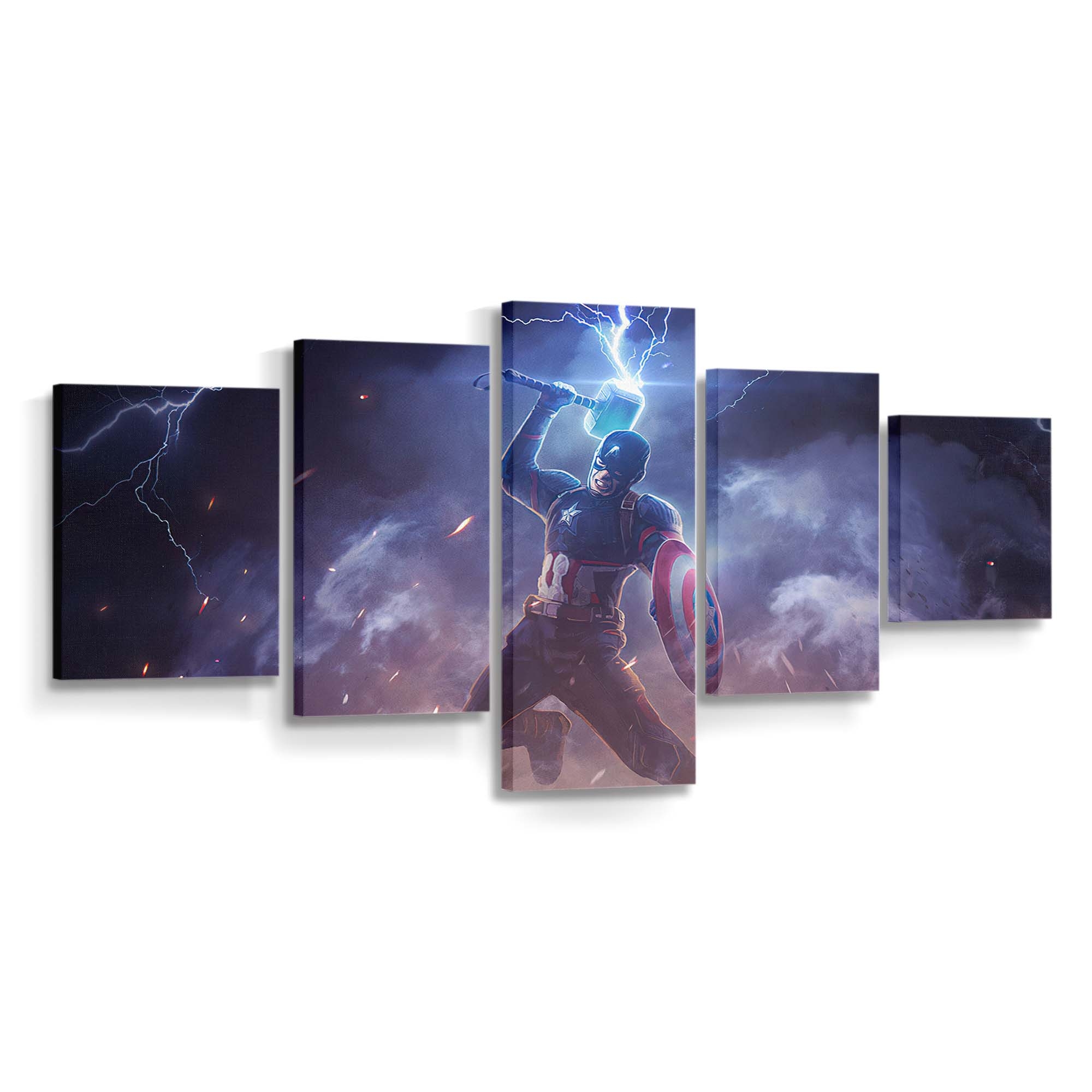 Captain Amerika Würdig Thanos Leinwandbild - Marvel Wanddeko
