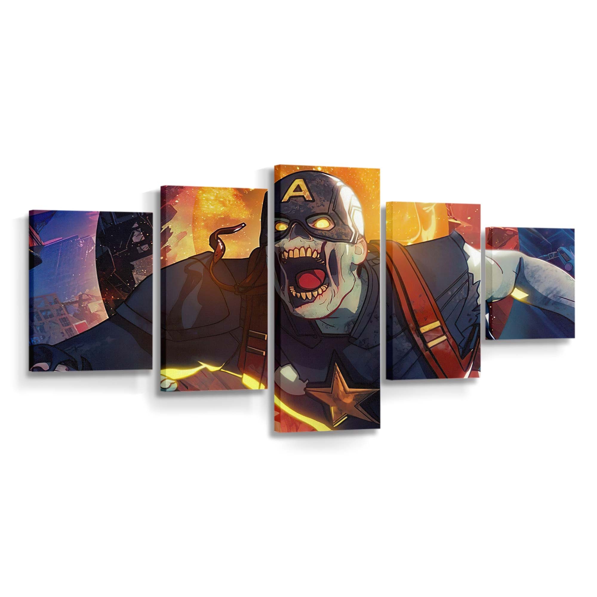 Captain Amerika X Zombie Was wäre wenn Leinwandbild - Marvel Wanddeko