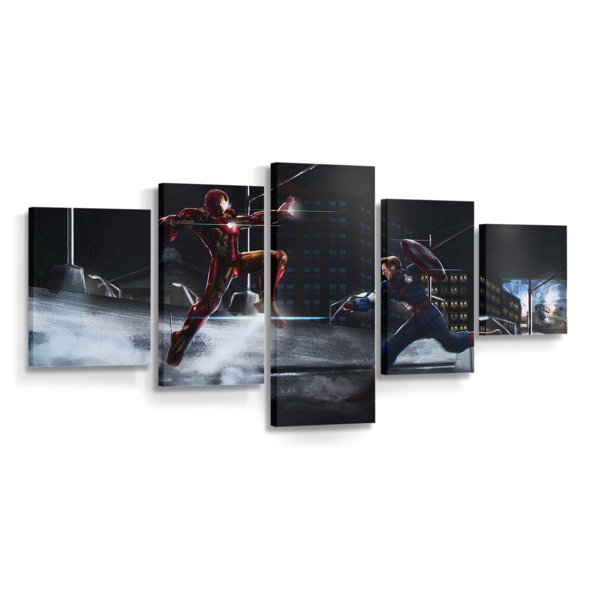 Captain und Eisenmann Leinwandbild - Marvel Wanddeko