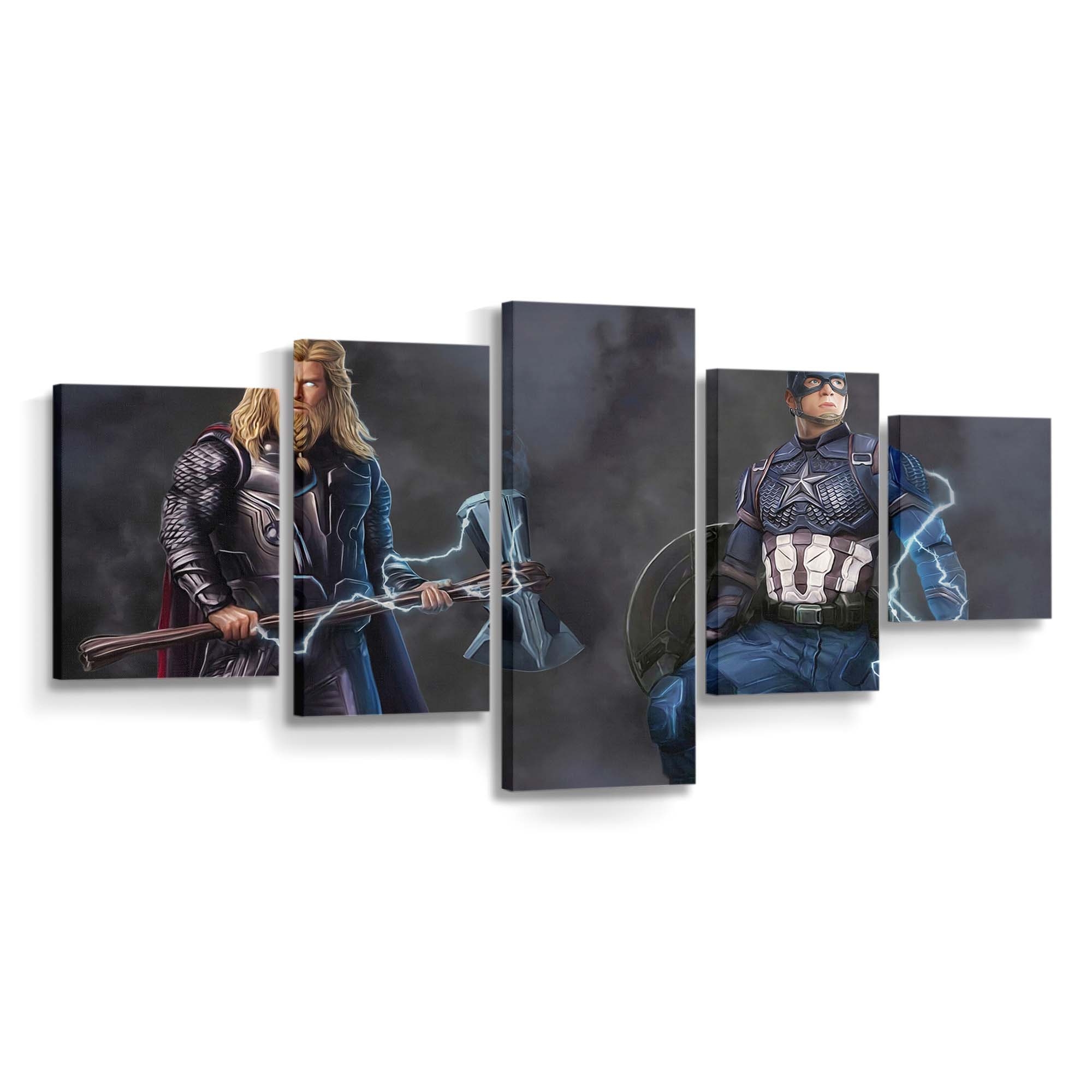 Captain und Thor Leinwandbild - Marvel Wanddeko