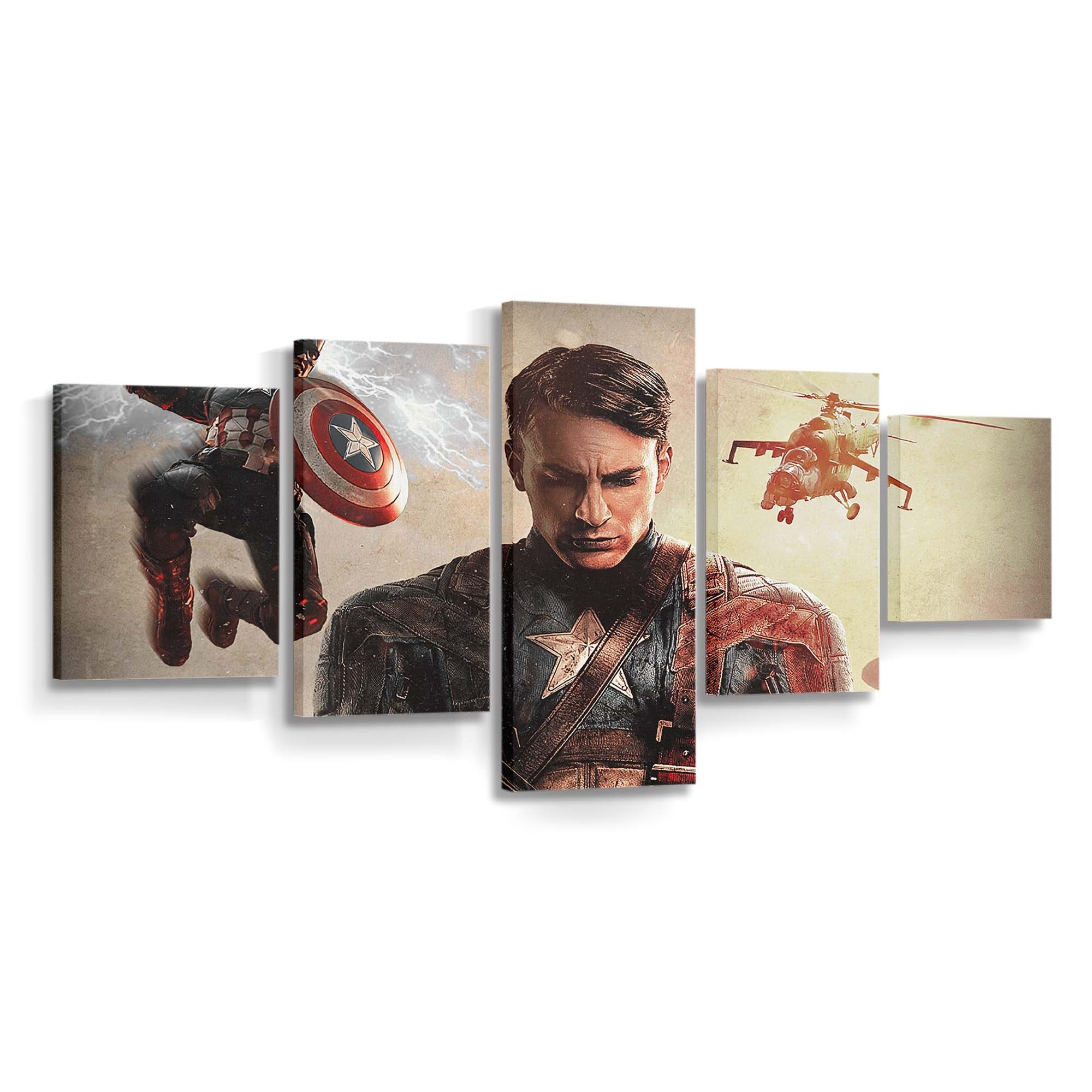 Chris Evans als Captain Amerika Leinwandbild - Marvel Wanddeko