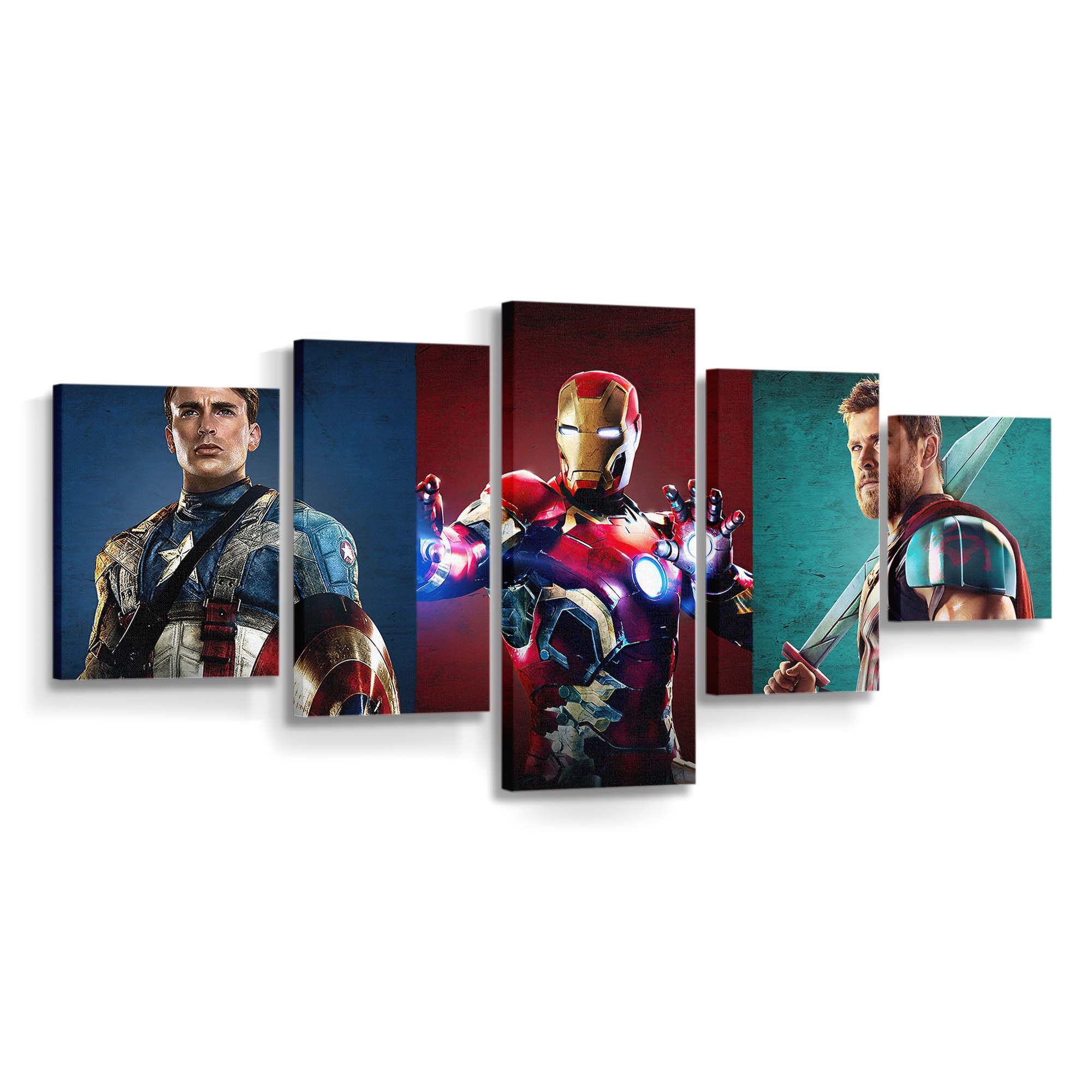 Eisenmann Captain Amerika Thor 2 Leinwandbild - Marvel Wanddeko