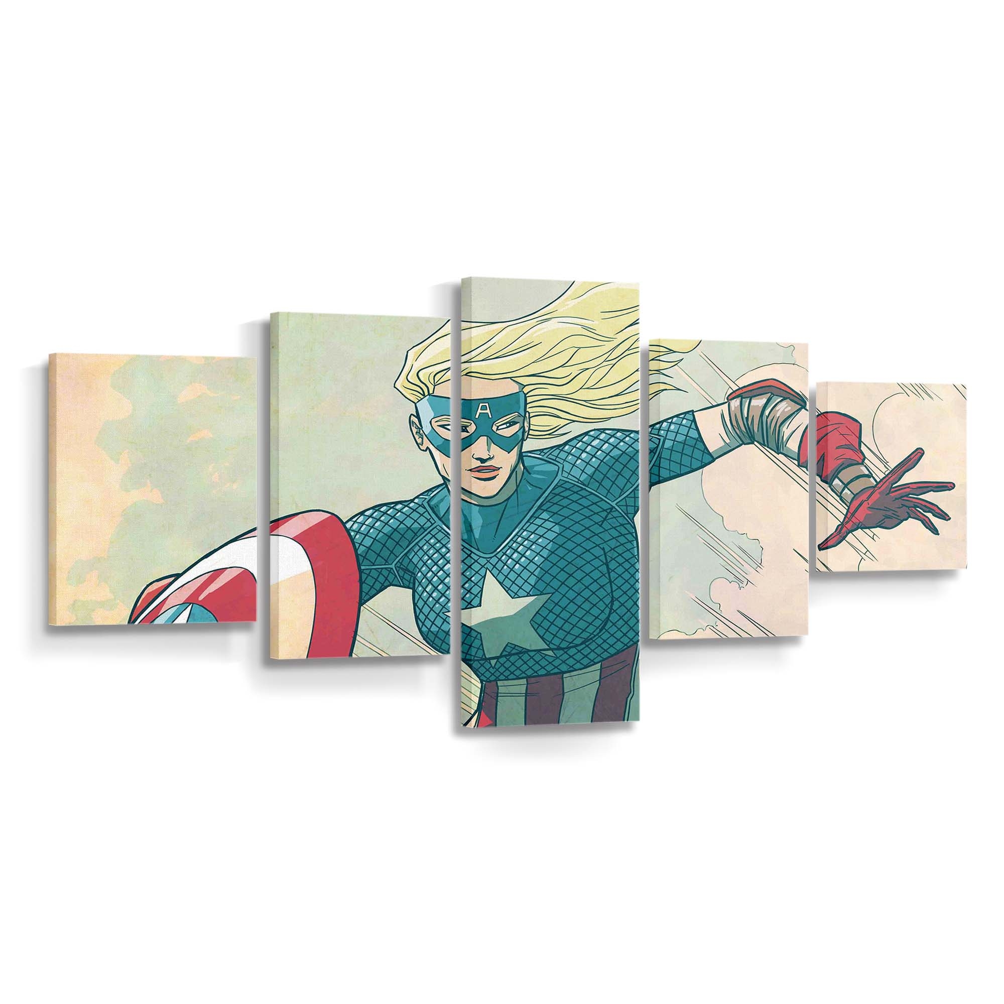 Dame Captain Amerika 2 Leinwandbild - Marvel Wanddeko