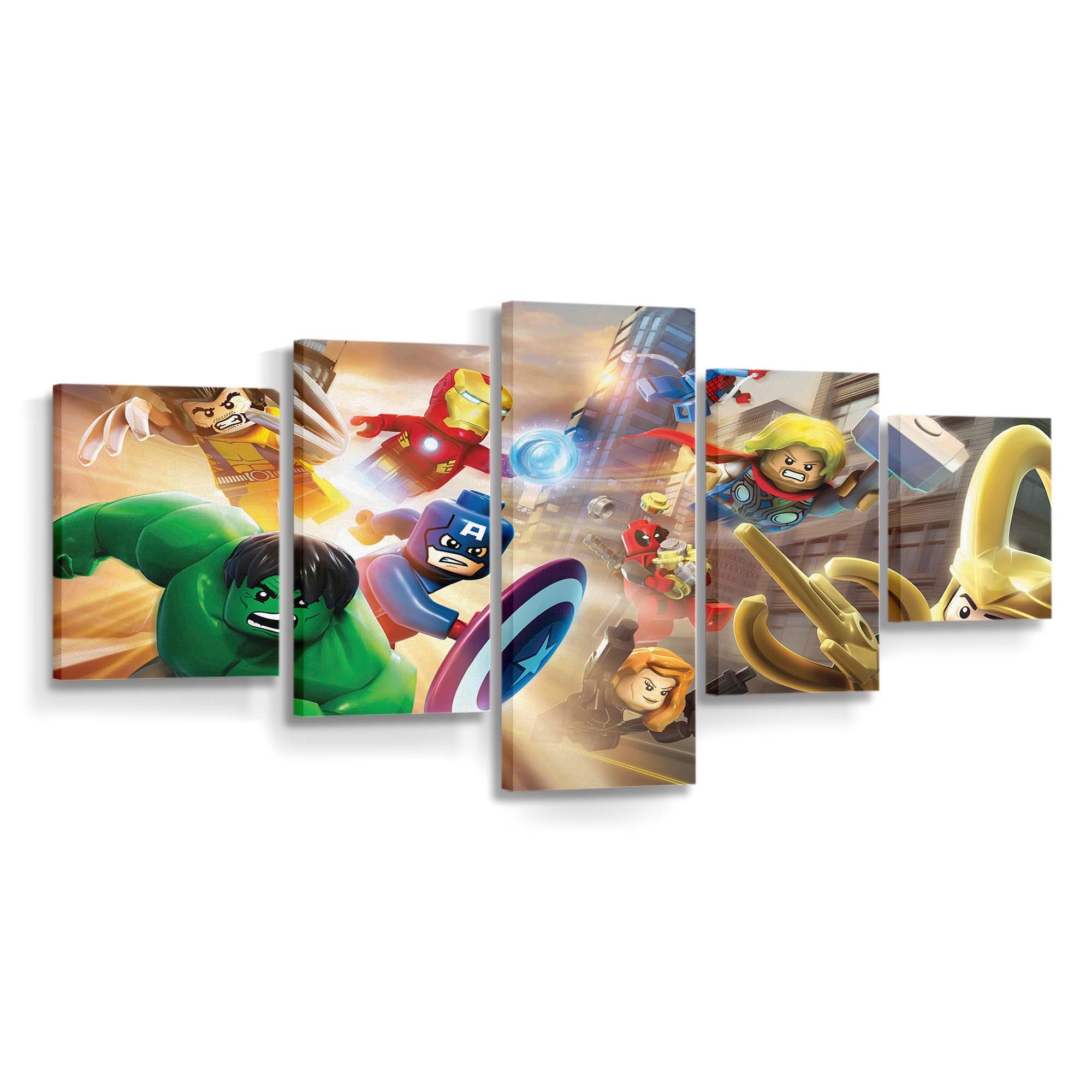 Marvel Lego Superhelden Leinwandbild - Marvel Wanddeko
