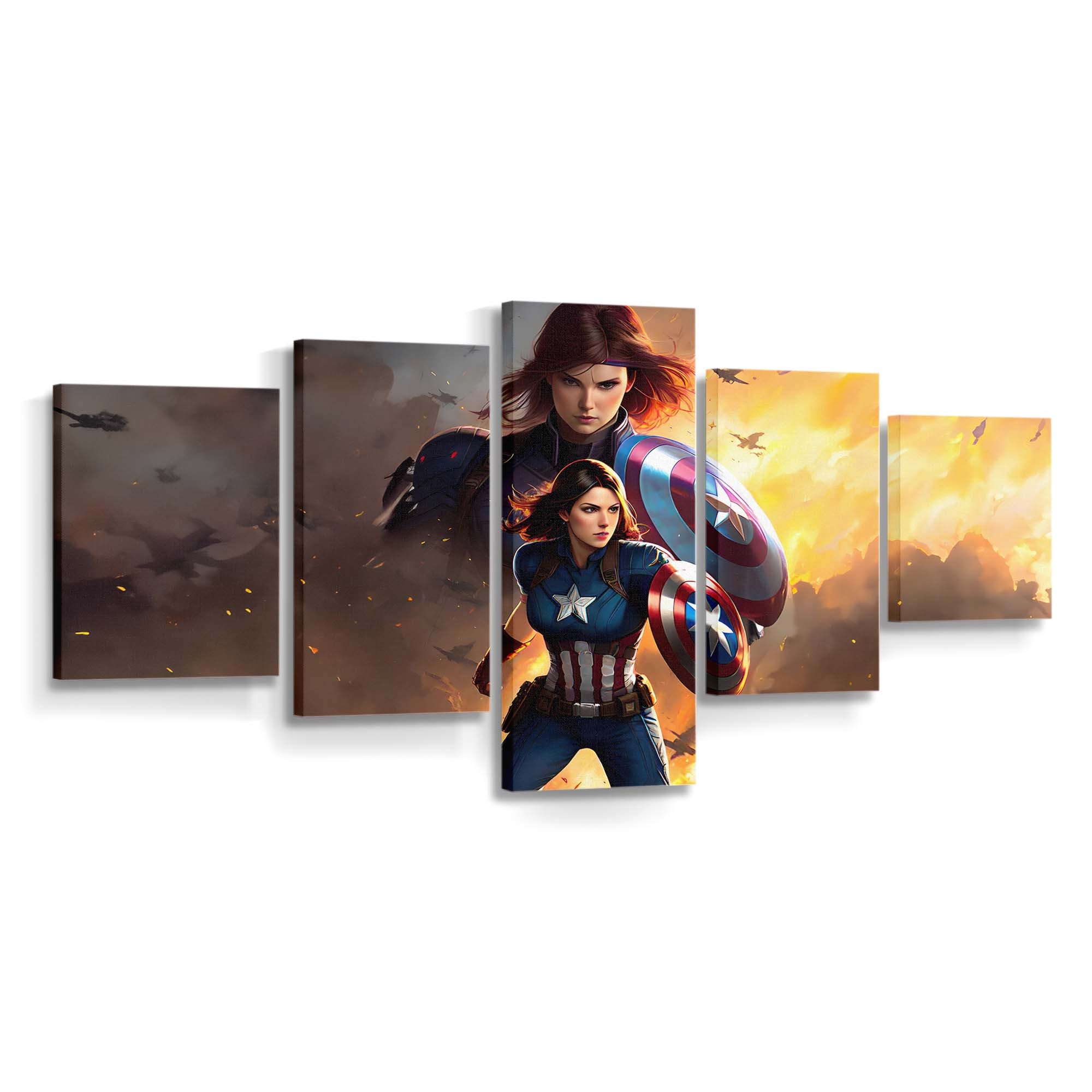 Peggy Carter als Captain Amerika Leinwandbild - Marvel Wanddeko