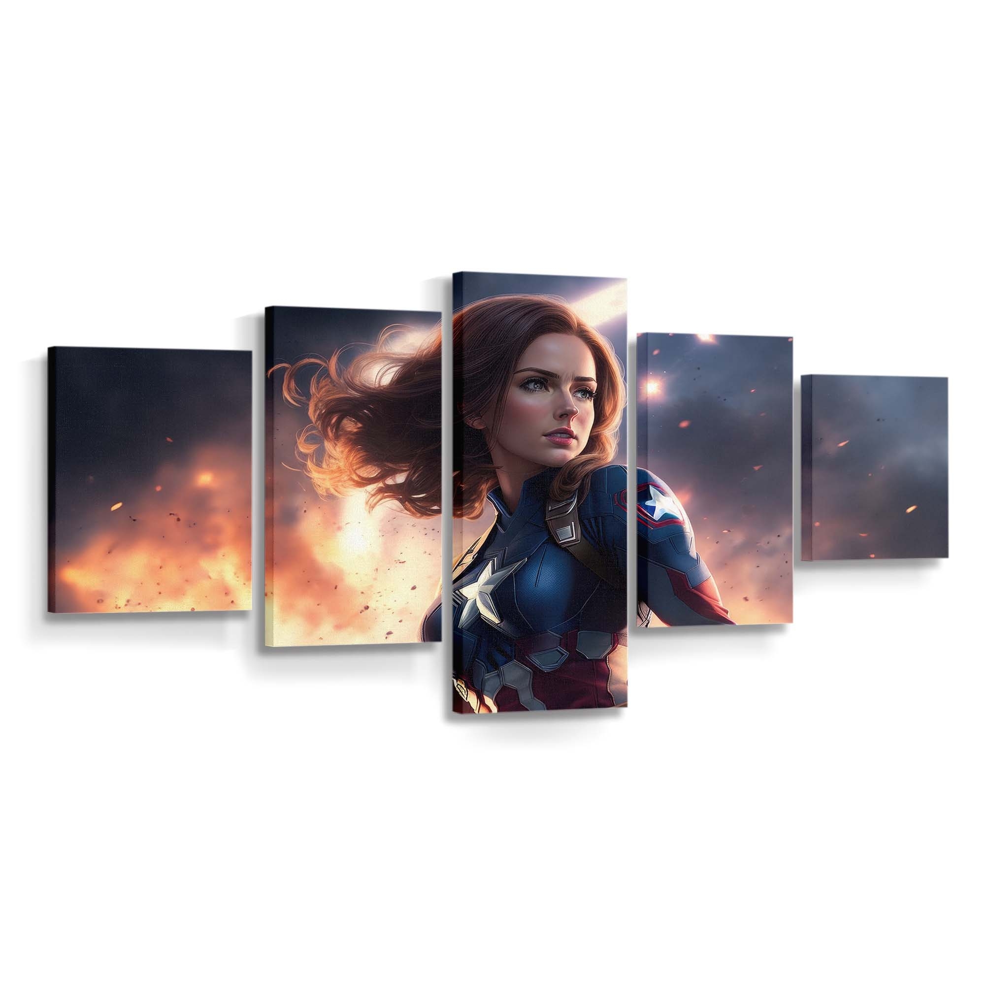 Peggy Carter als Captain Amerika Entfesselt Leinwandbild - Marvel Wanddeko