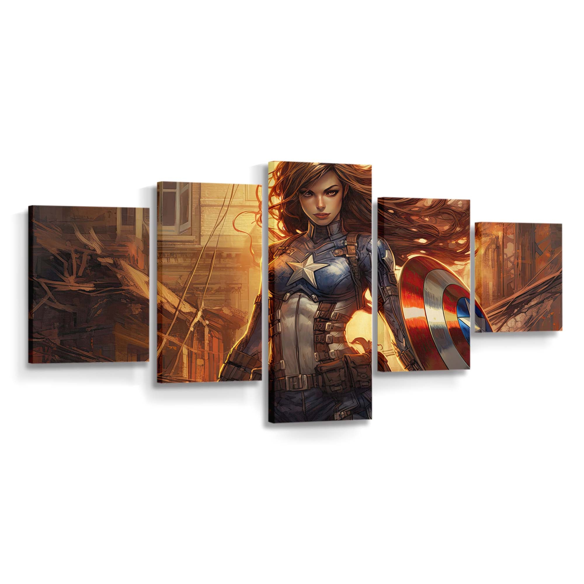 Frauen Captain Amerika Leinwandbild - Marvel Wanddeko