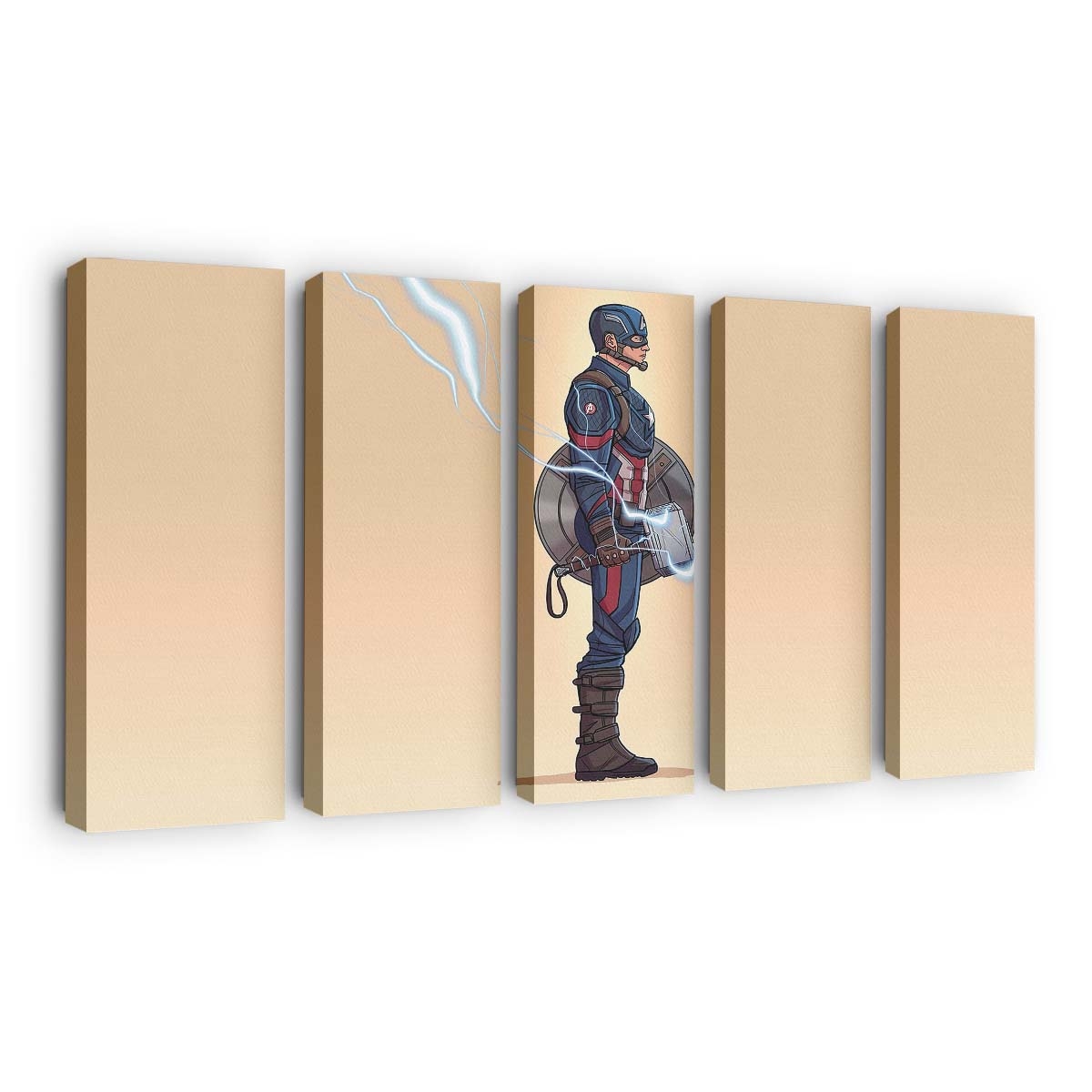 Captain Amerika Minimalismus 2020 Leinwandbild - Marvel Wanddeko