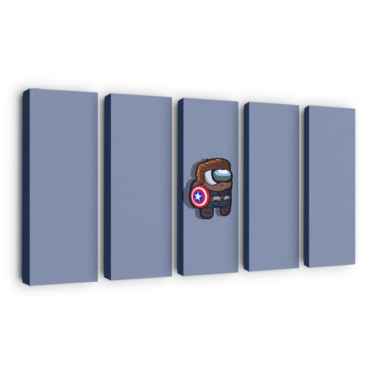 Unter uns Captain America Minimal Leinwandbild - Marvel Wanddeko