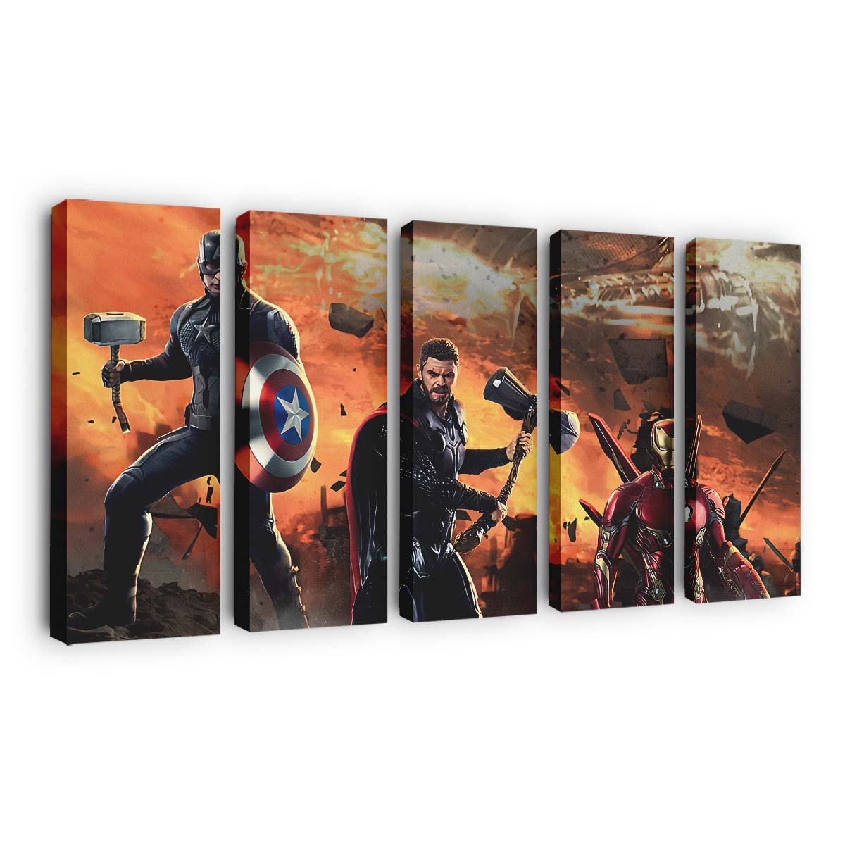 Avengers Endgame Trio Leinwandbild - Marvel Wanddeko