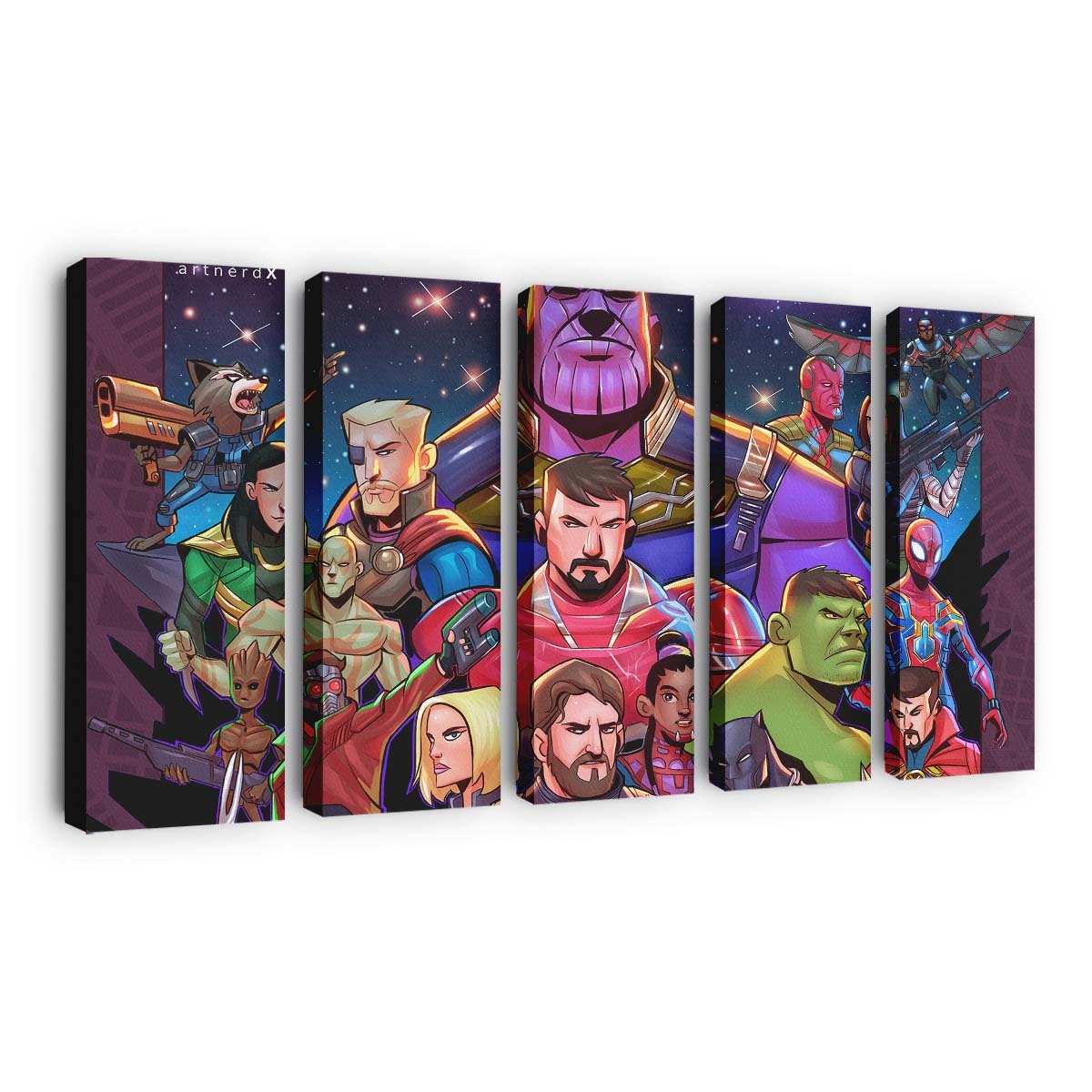 Avengers Infinity War Superhelden Kunstwerk Leinwandbild - Marvel Wanddeko