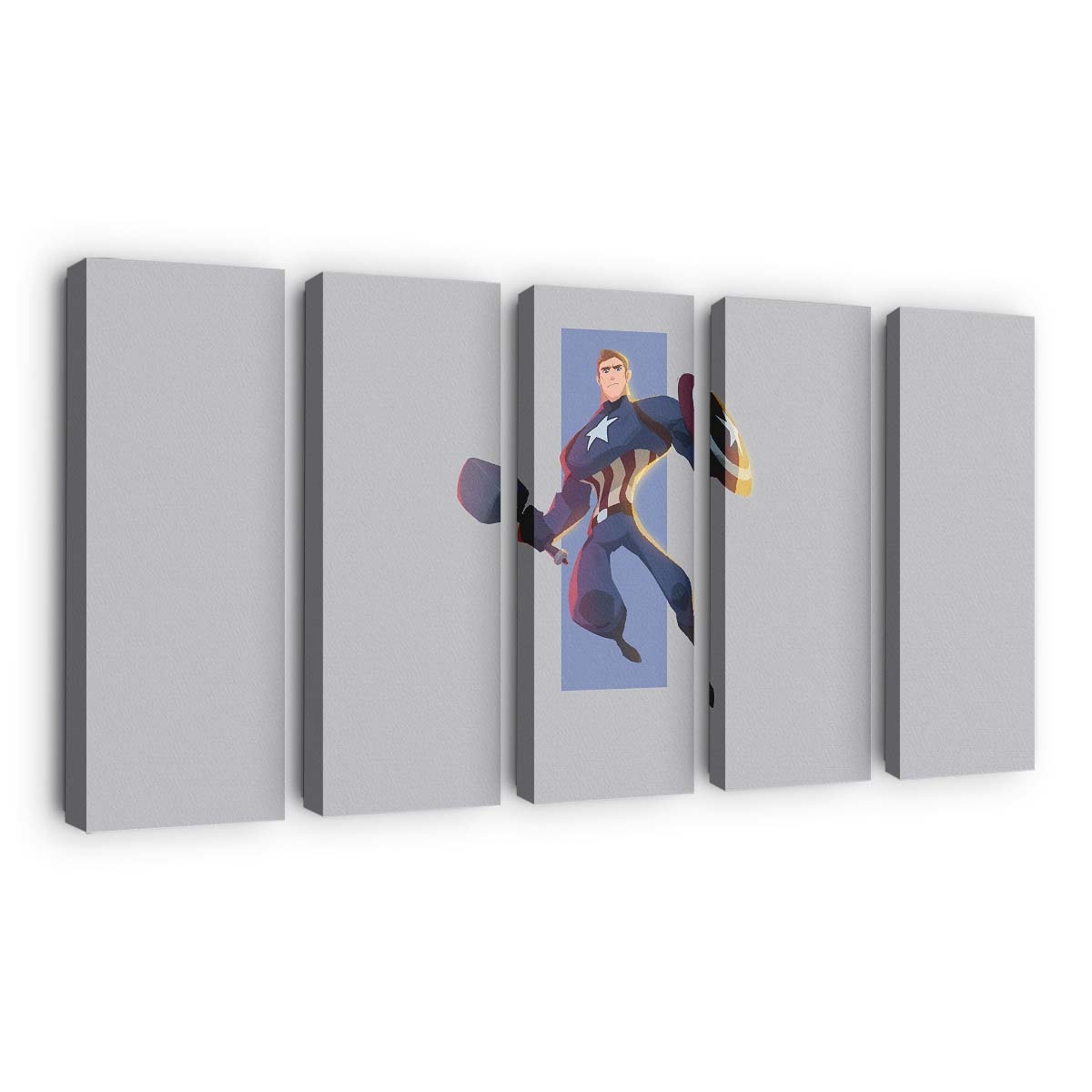 Captain Amerika Minimal Art Leinwandbild - Marvel Wanddeko