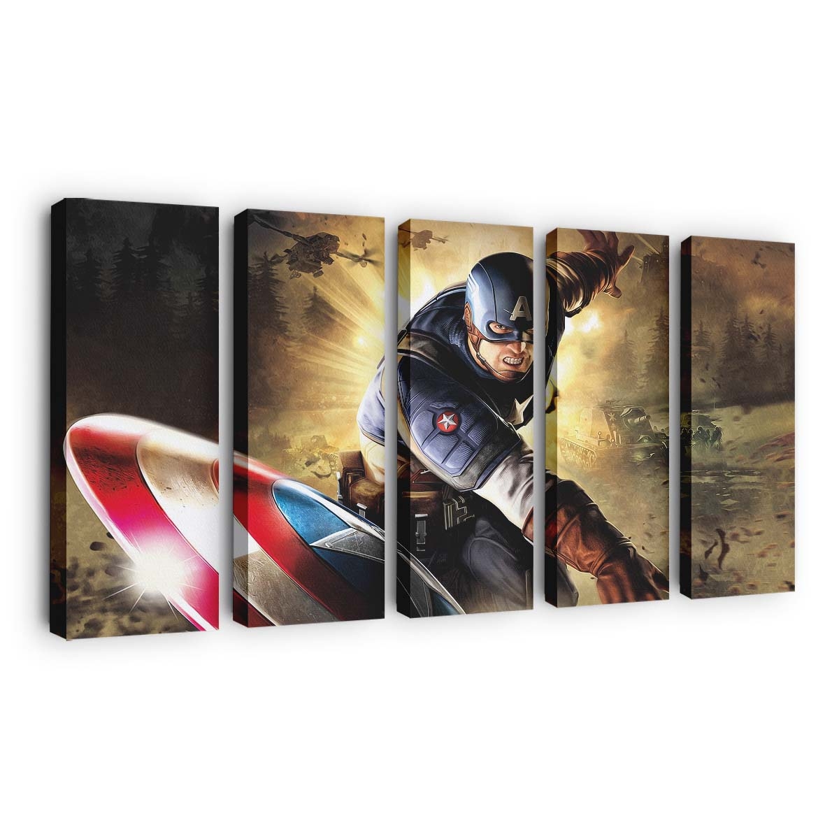 Captain America Kunstwerke 2 Leinwandbild - Marvel Wanddeko
