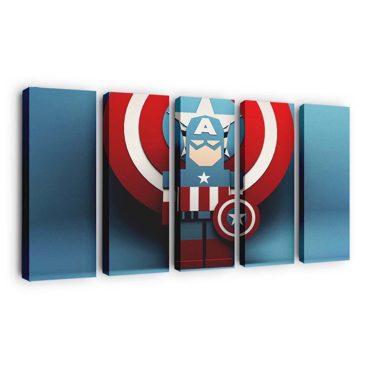 Captain Amerika Minimalismus 3 Leinwandbild - Marvel Wanddeko