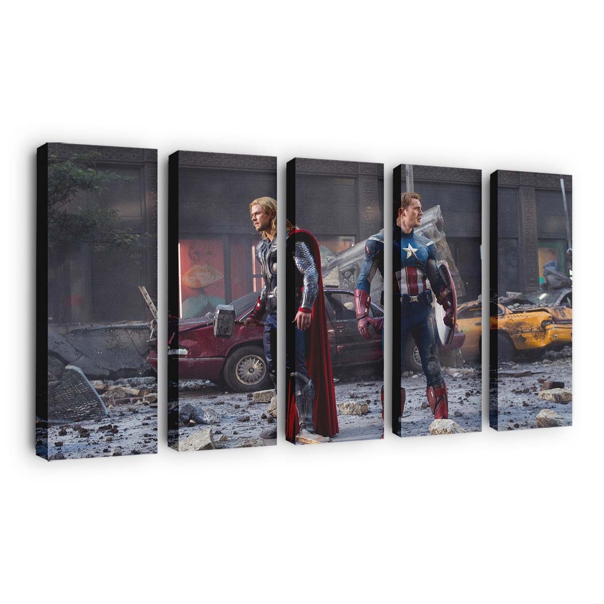 Hauptmann Amerika und Thor 2 Leinwandbild - Marvel Wanddeko