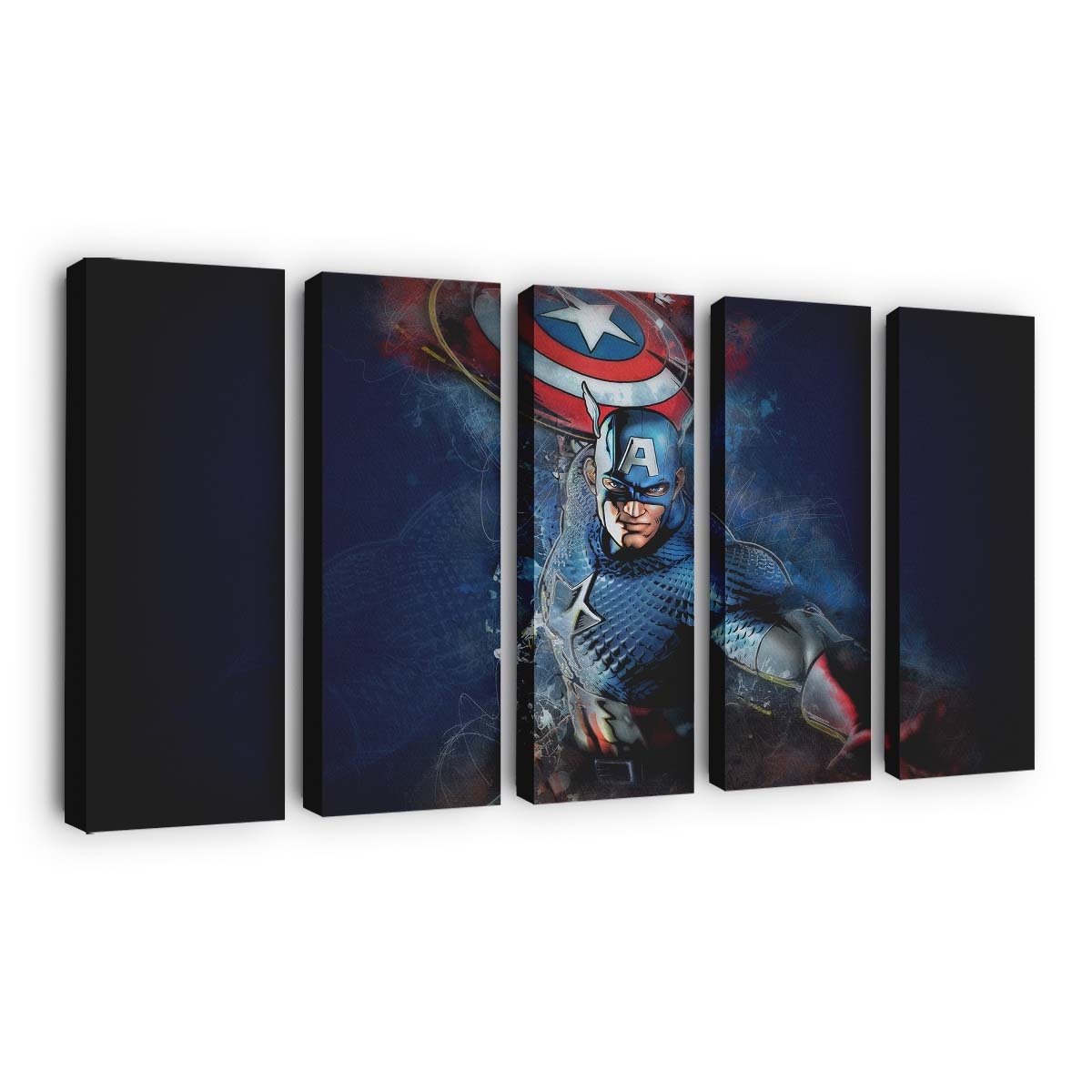 Captain Amerika Kunstwerk 2 Leinwandbild - Marvel Wanddeko