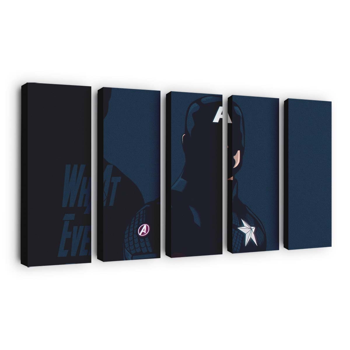 Captain Amerika Rächer Edgame Minimal Leinwandbild - Marvel Wanddeko