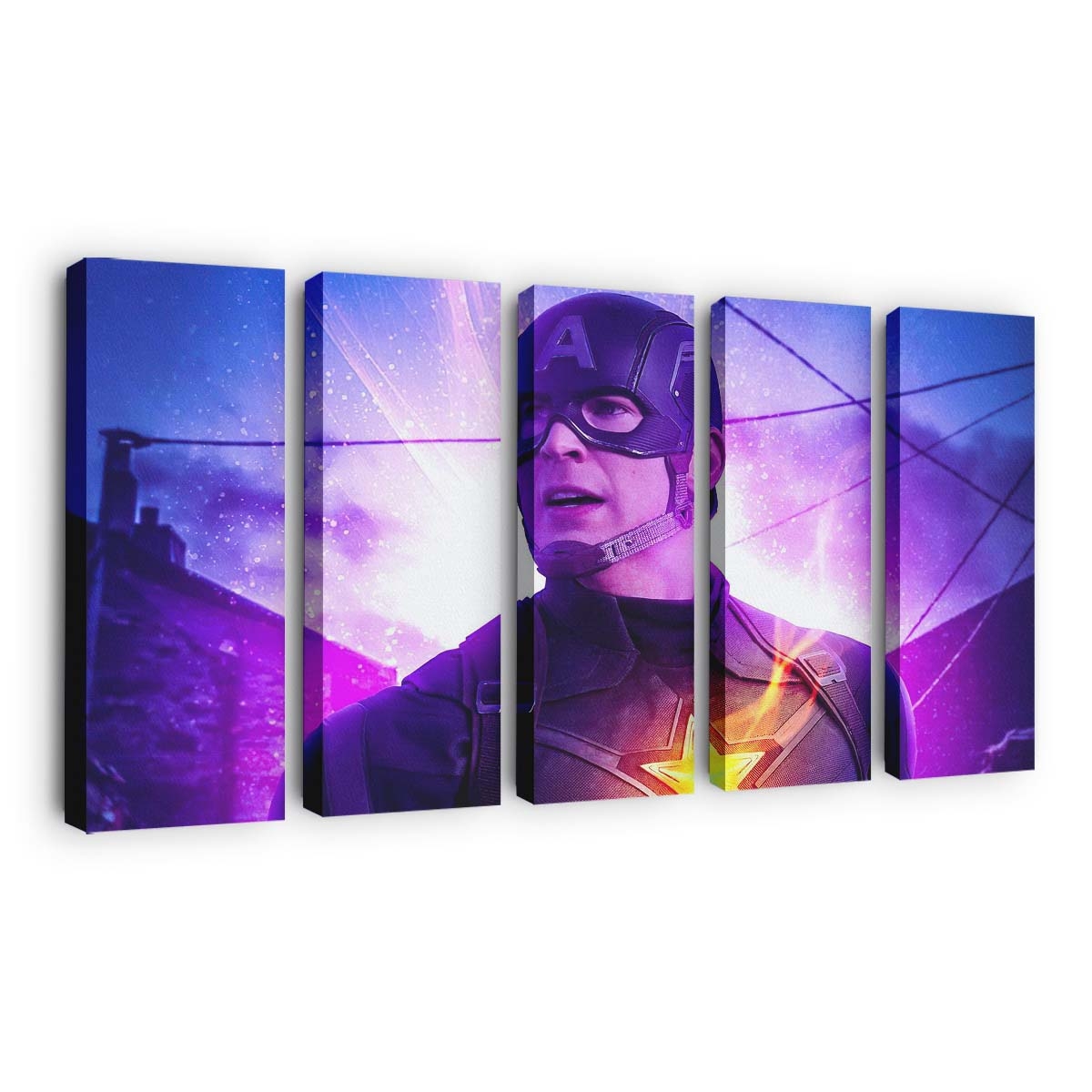 Captain America Bürgerkrieg Fanart Leinwandbild - Marvel Wanddeko