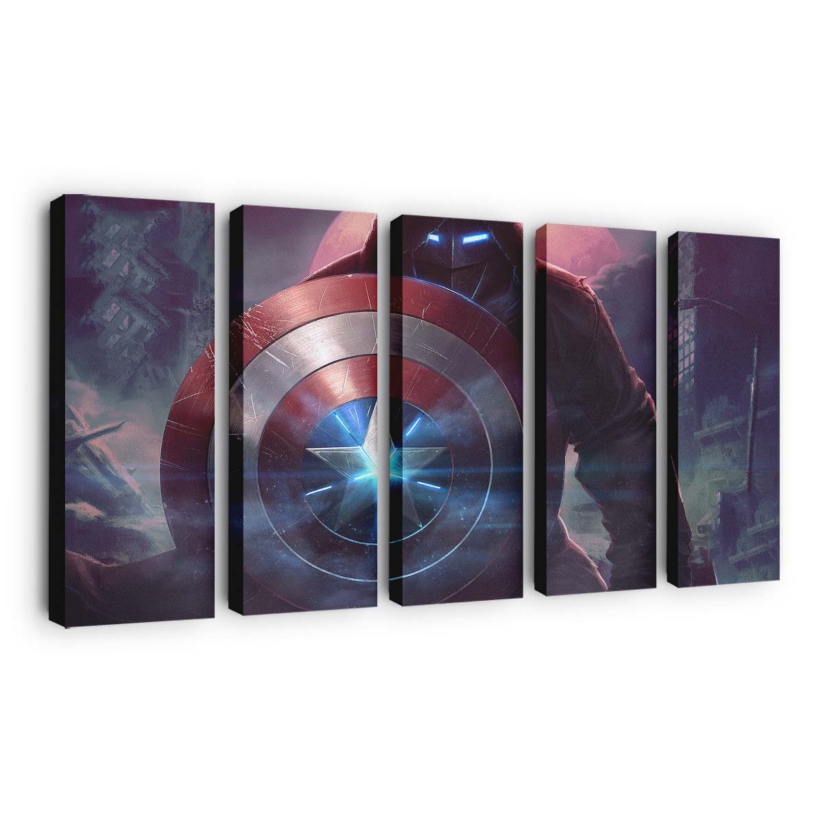 Captain Amerika Wettbewerb der Champions Leinwandbild - Marvel Wanddeko