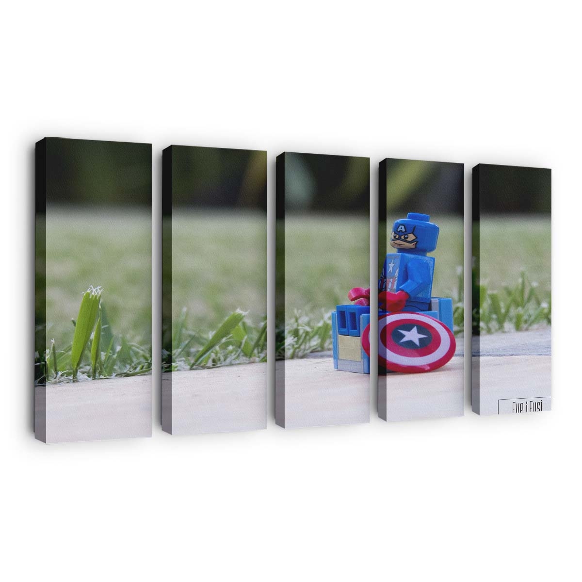 Captain Amerika Lego Hintergrundbild Leinwandbild - Marvel Wanddeko