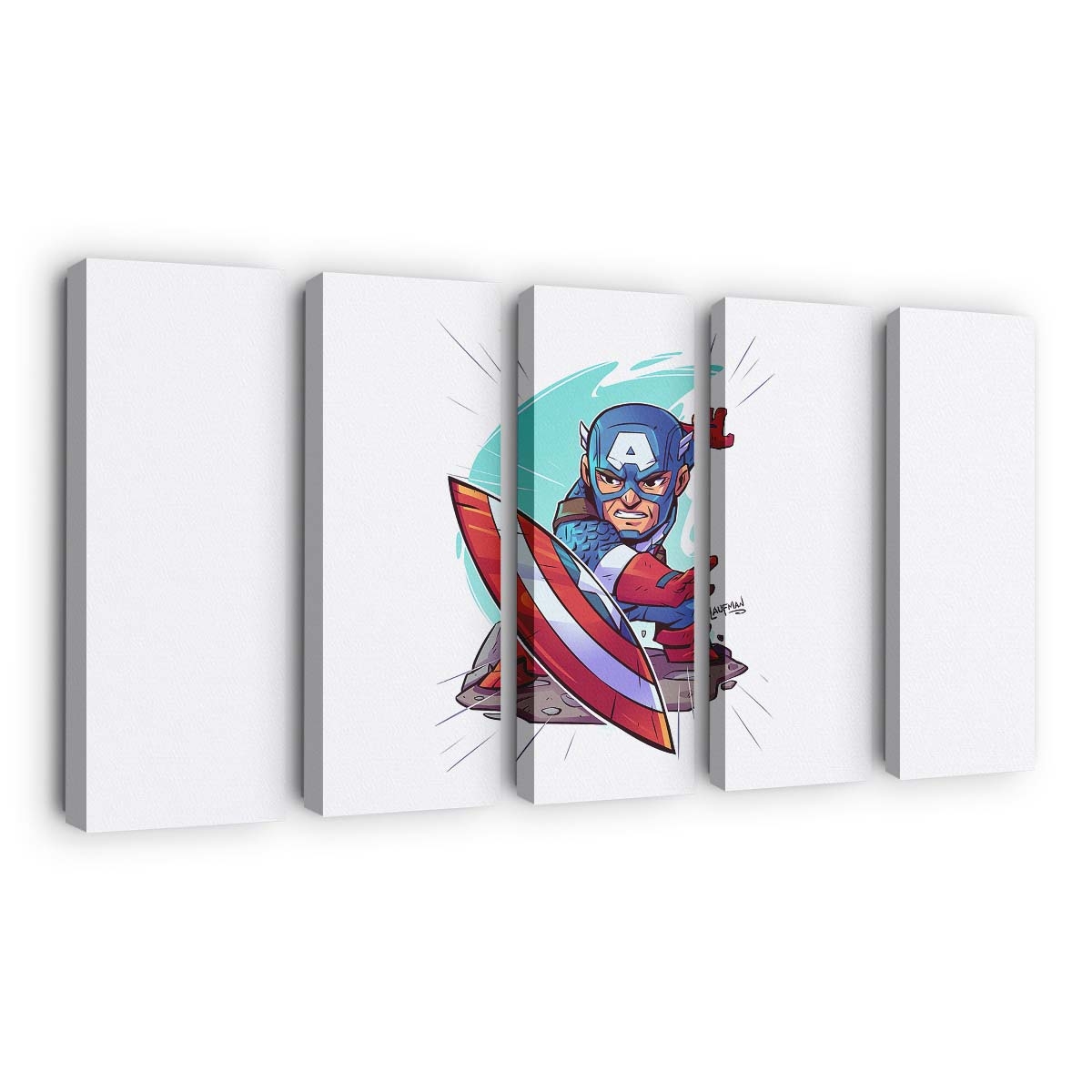 Captain Amerika Minimalismus 5 Leinwandbild - Marvel Wanddeko