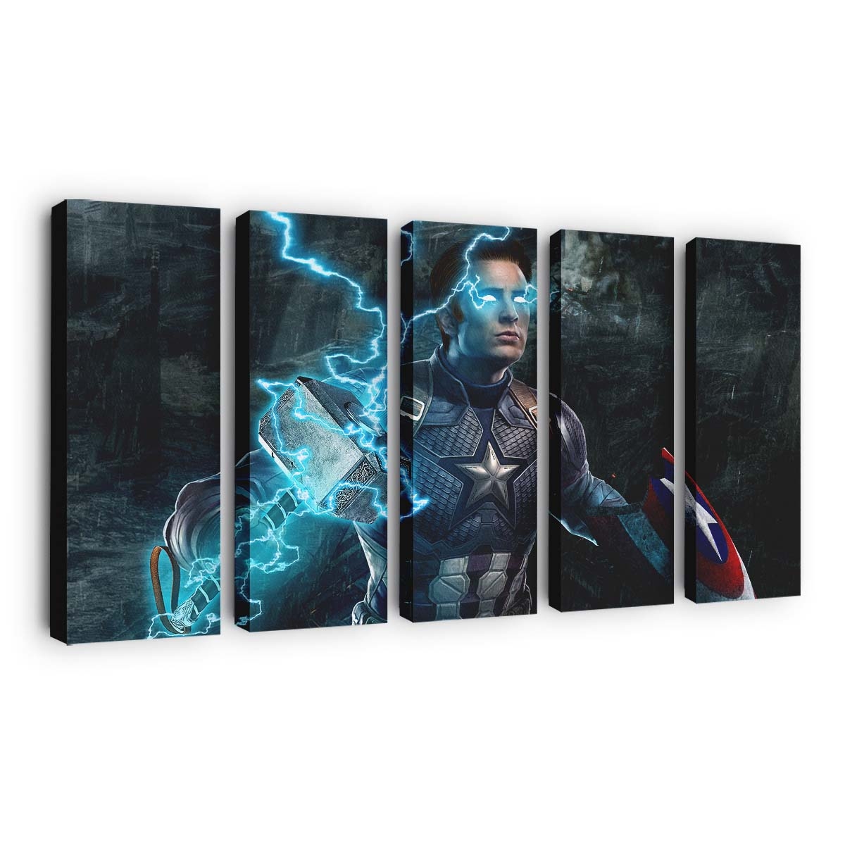 Captain Amerika Mjolnir Avengers Endgame Leinwandbild - Marvel Wanddeko