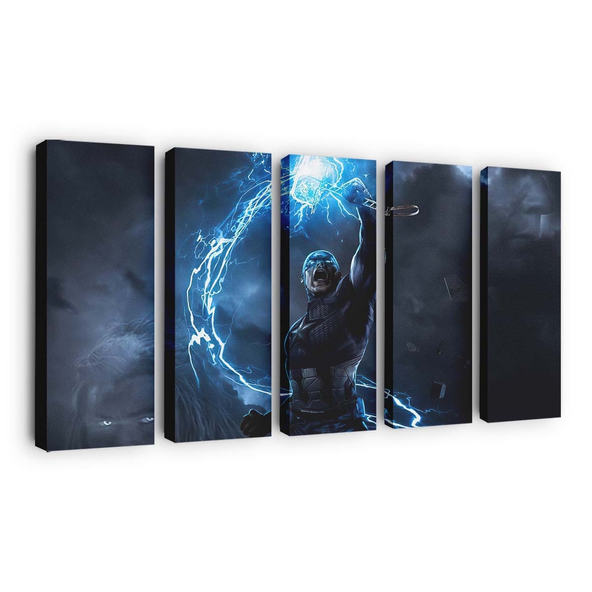 Captain Amerika Mjolnir Neue Kunst Leinwandbild - Marvel Wanddeko