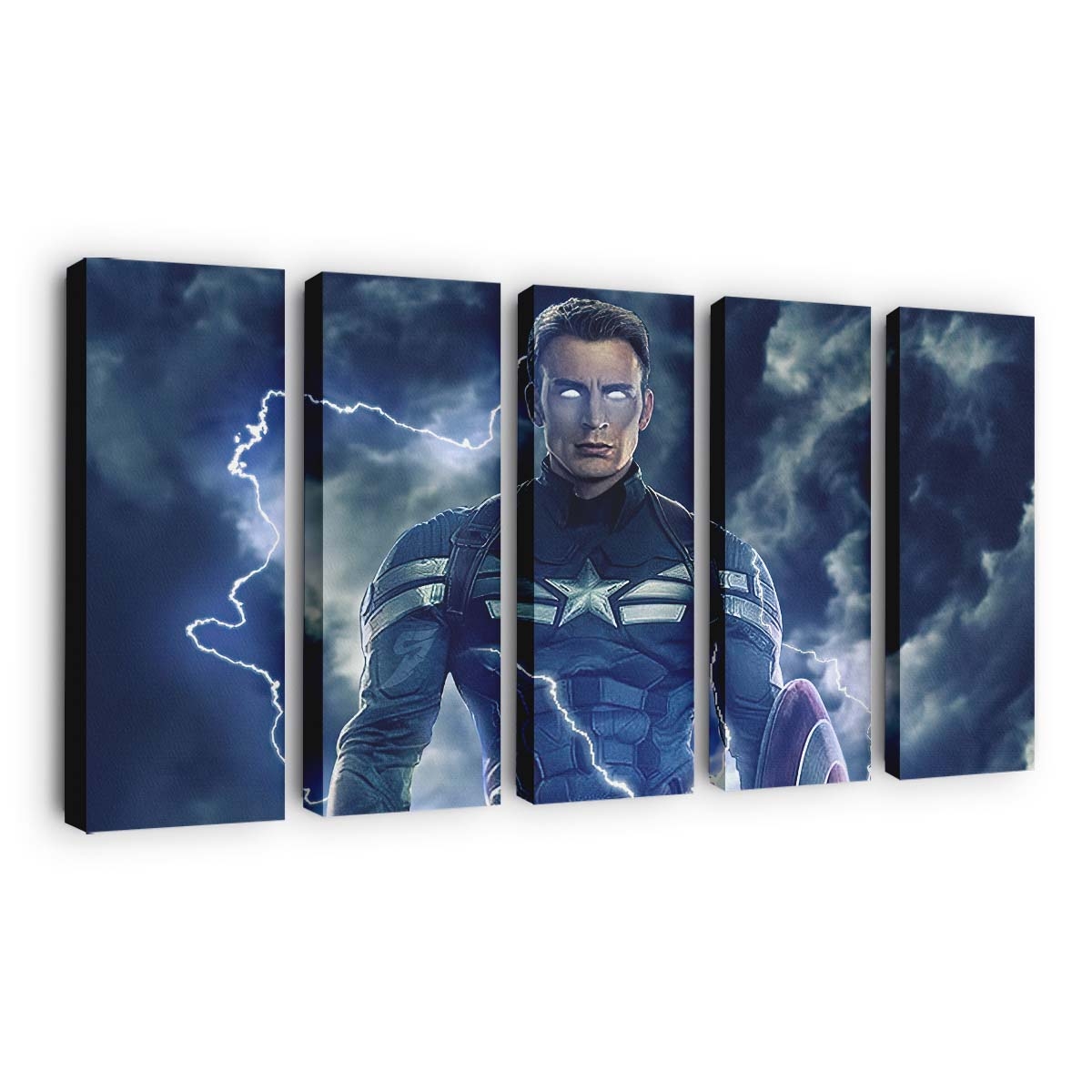 Captain Amerika Thunder Beleuchtung Leinwandbild - Marvel Wanddeko