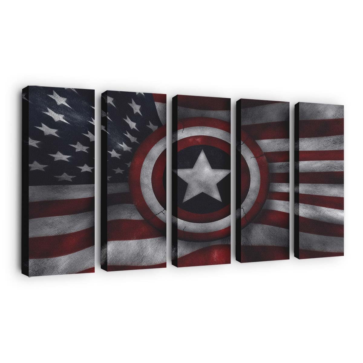 Captain Amerikas Flagge Leinwandbild - Marvel Wanddeko