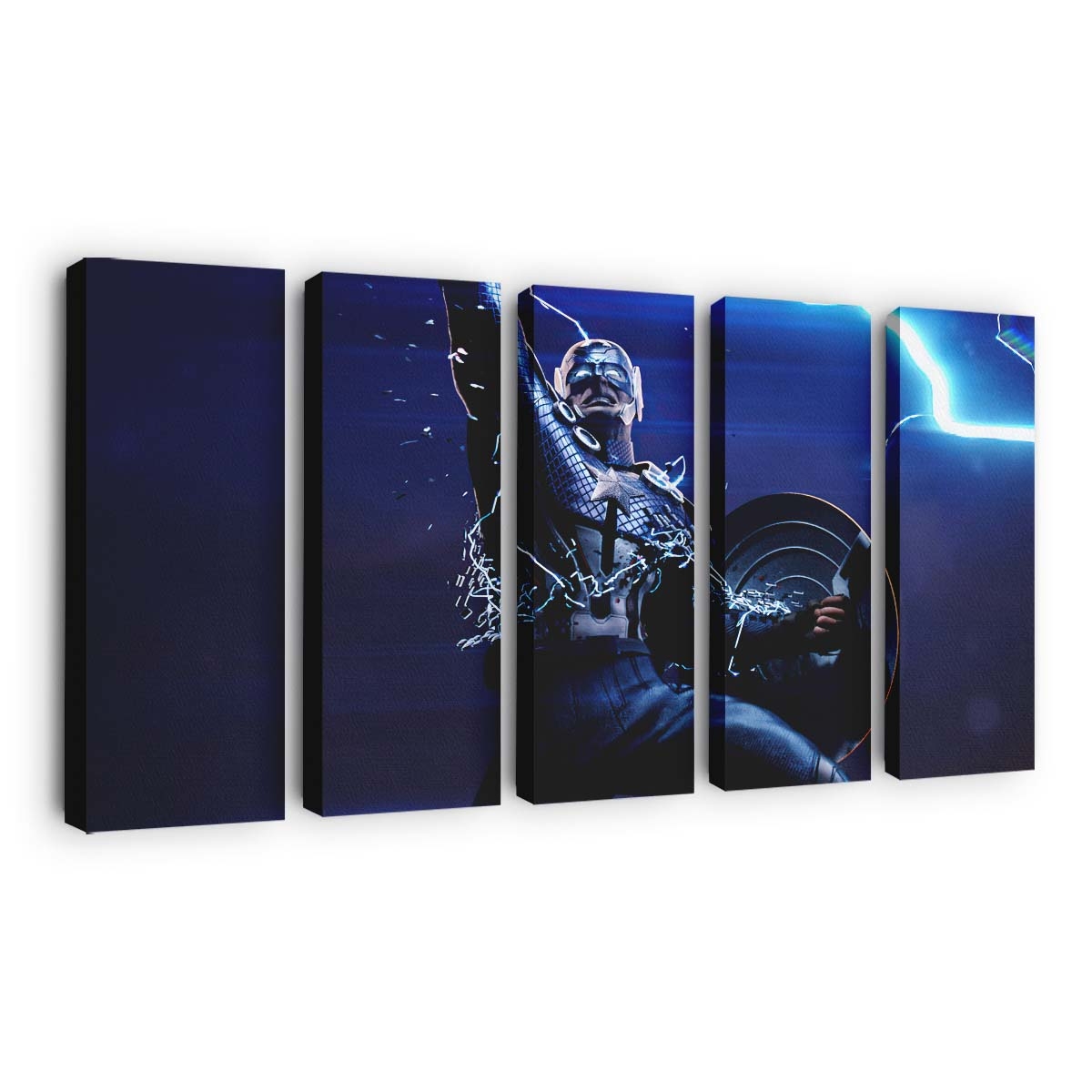Captain Amerika schwingt Thor Leinwandbild - Marvel Wanddeko
