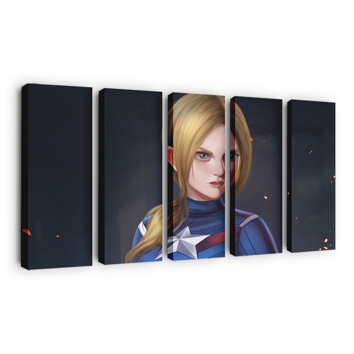 Dame Captain Amerika Leinwandbild - Marvel Wanddeko