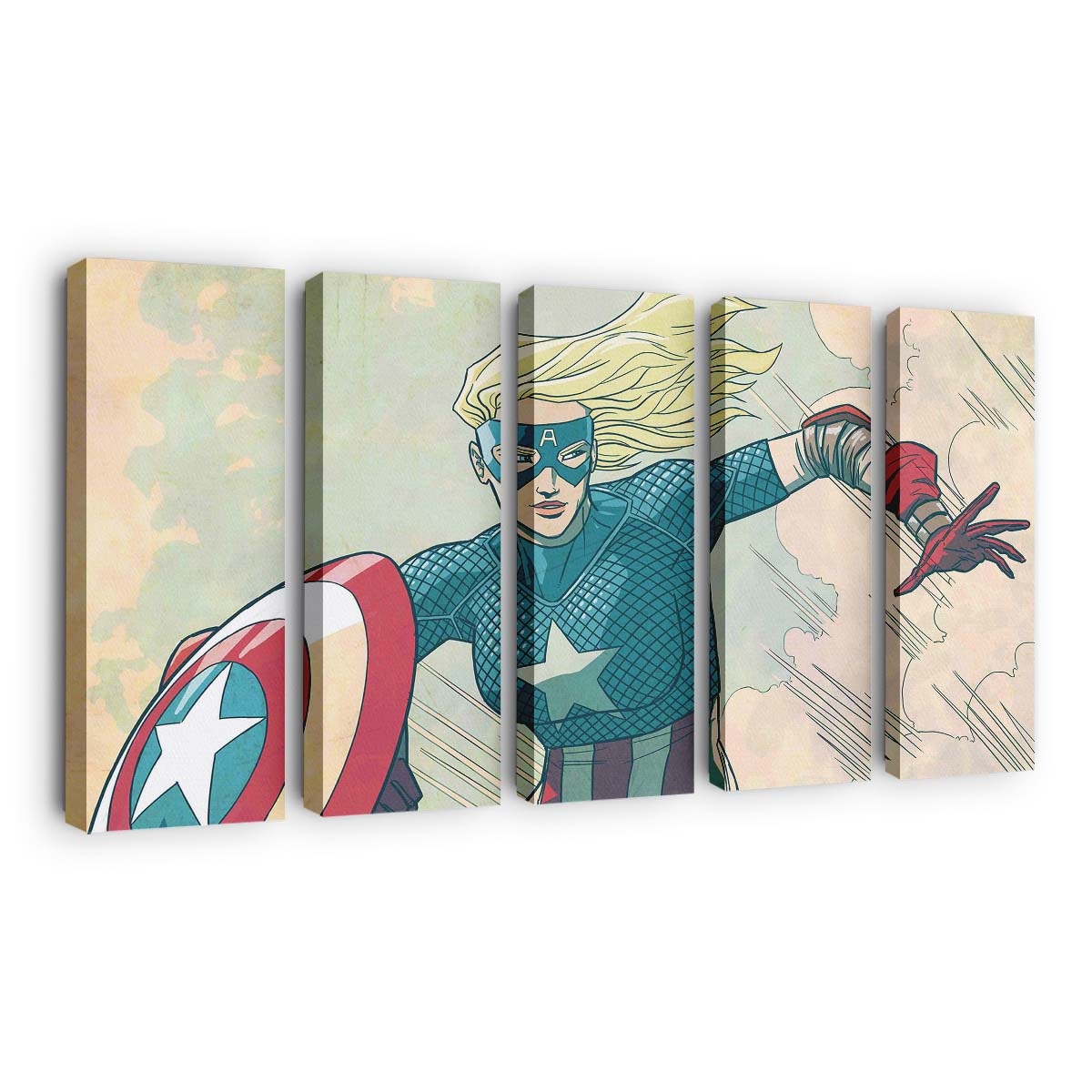 Dame Captain Amerika 2 Leinwandbild - Marvel Wanddeko